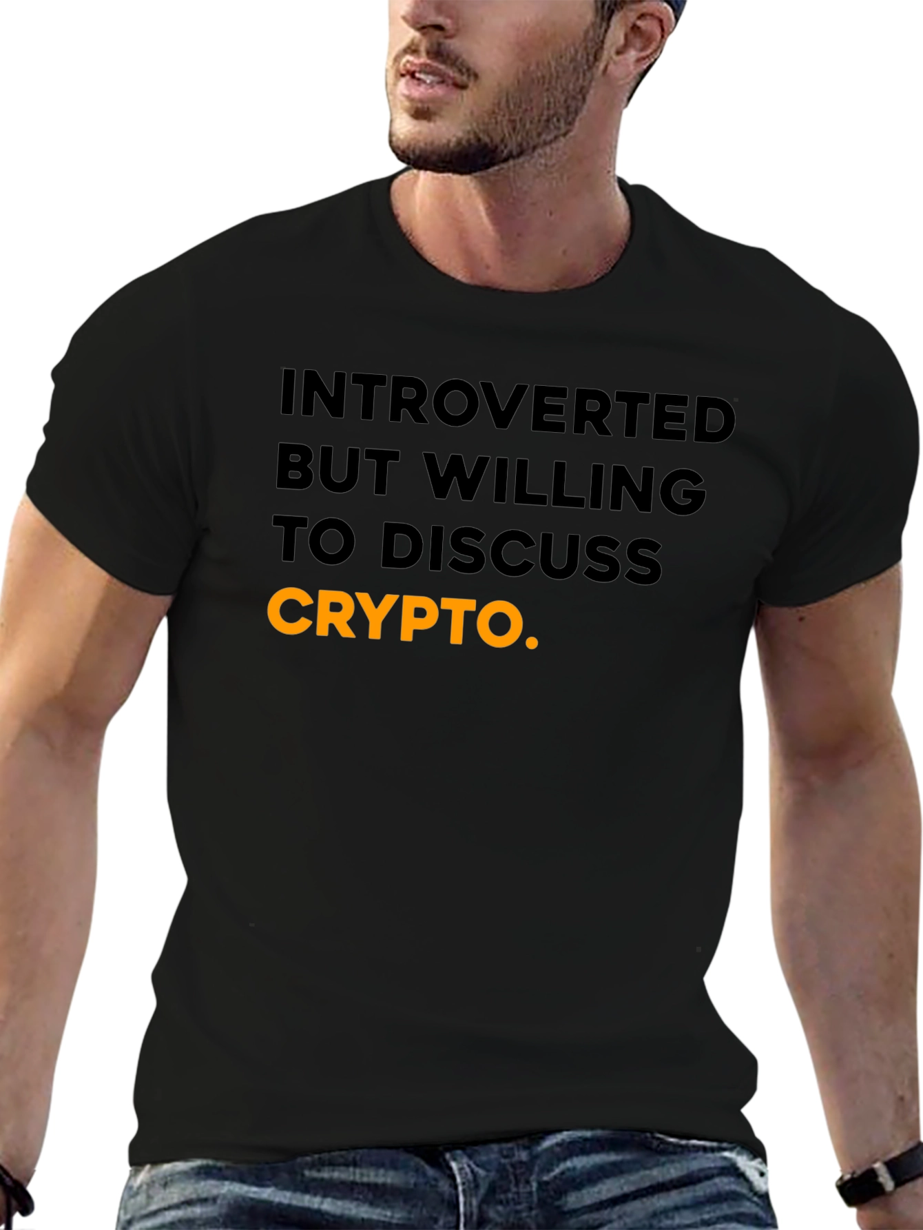 Black Introverted Crypto T-Shirt view 6