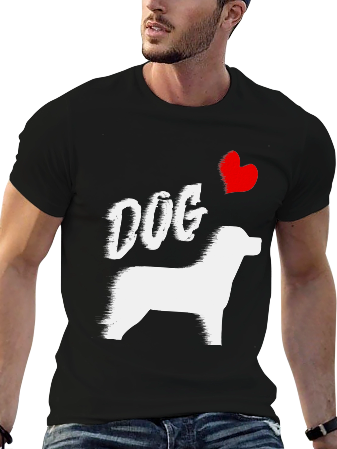 Black Dog Lover Tee - I Heart My Dog T-Shirt view 6