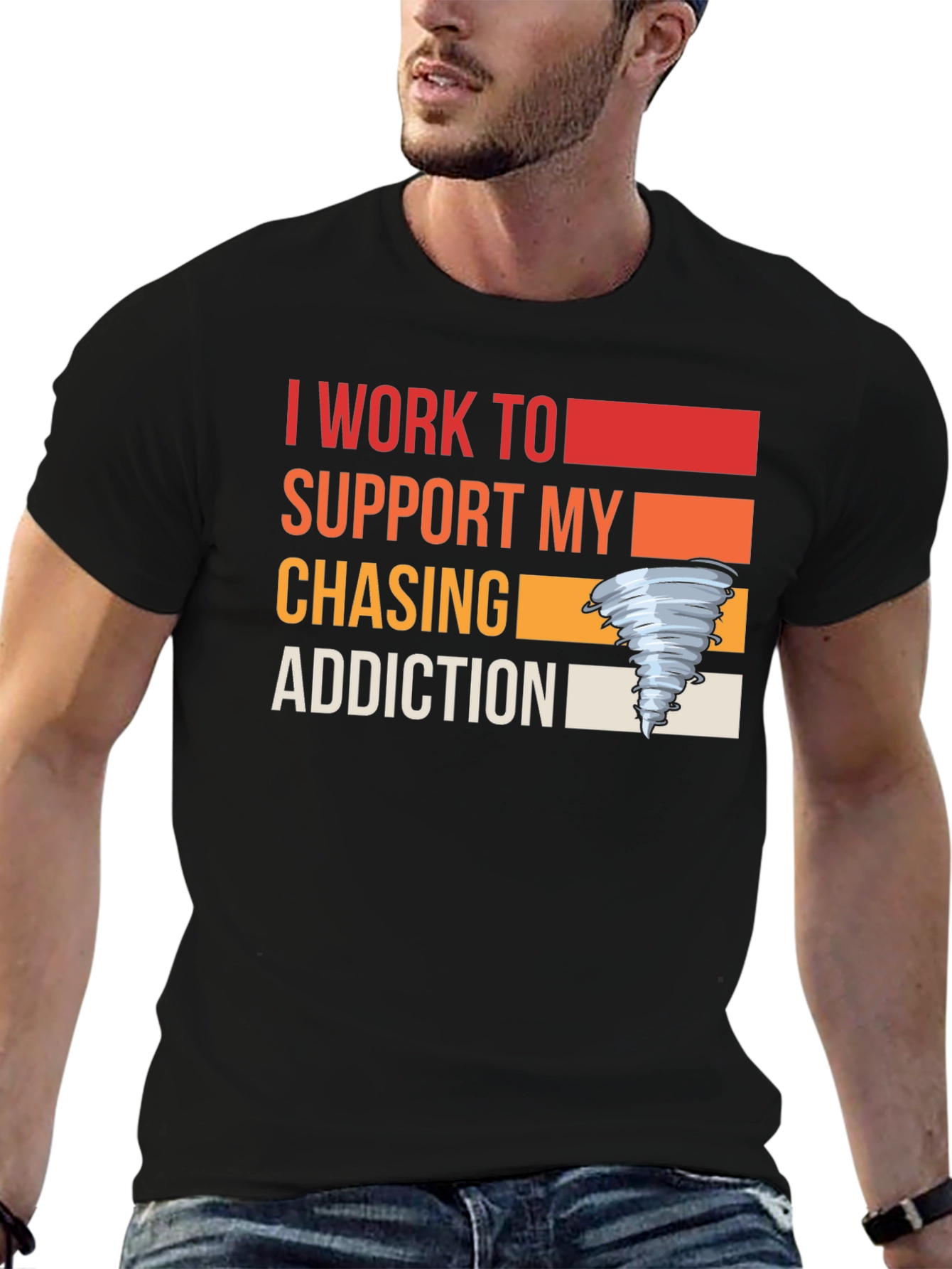 Black Chasing Addiction T-Shirt view 6