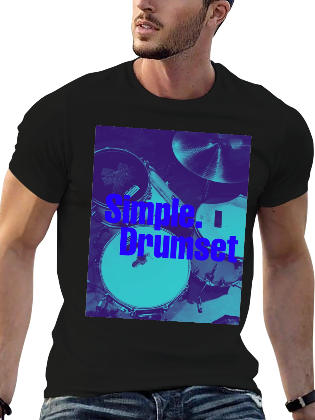 Simple Drumset Graphic Tee - Musician's Style - 6