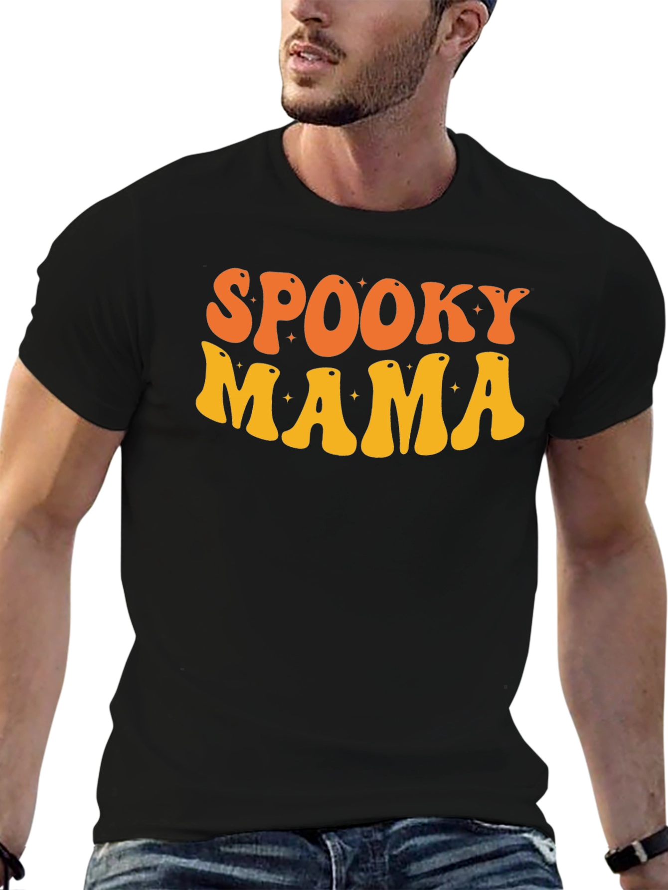 Black Spooky Mama Halloween Graphic Tee view 6