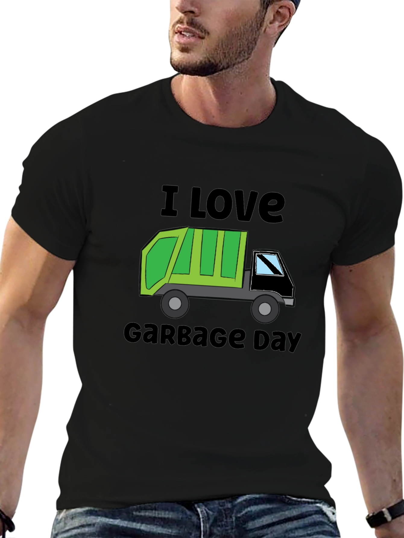 Black I Love Garbage Day T-Shirt - Novelty Graphic Tee view 6