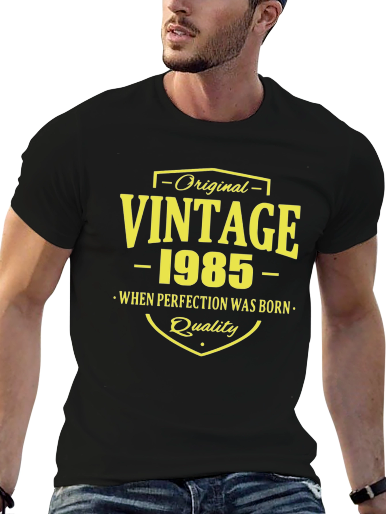 Black Vintage 1985 Perfection T-Shirt view 6