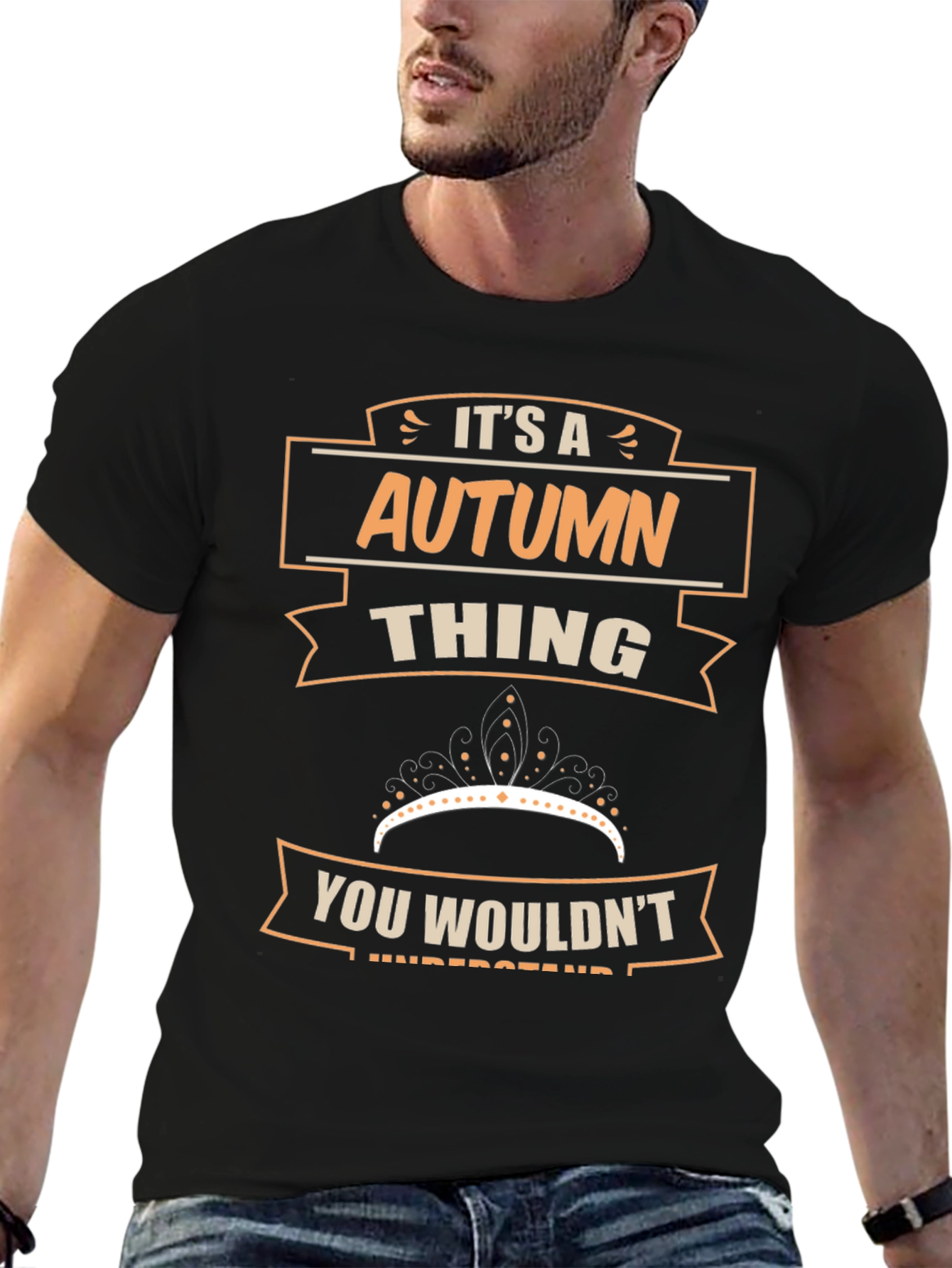 Black It's a Autumn Thing T-Shirt view 6