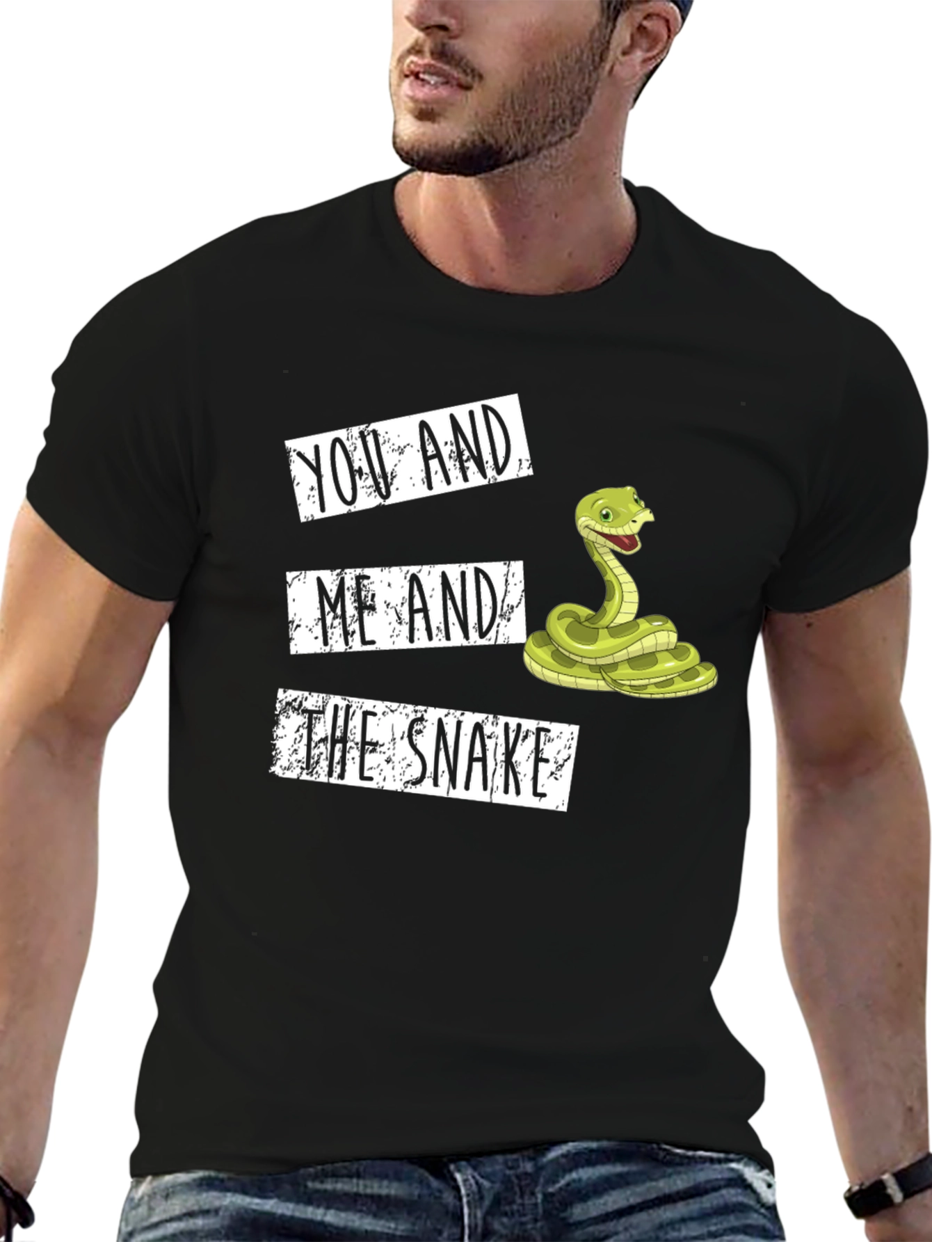 Black You and Me and the Snake Graphic Tee view 6