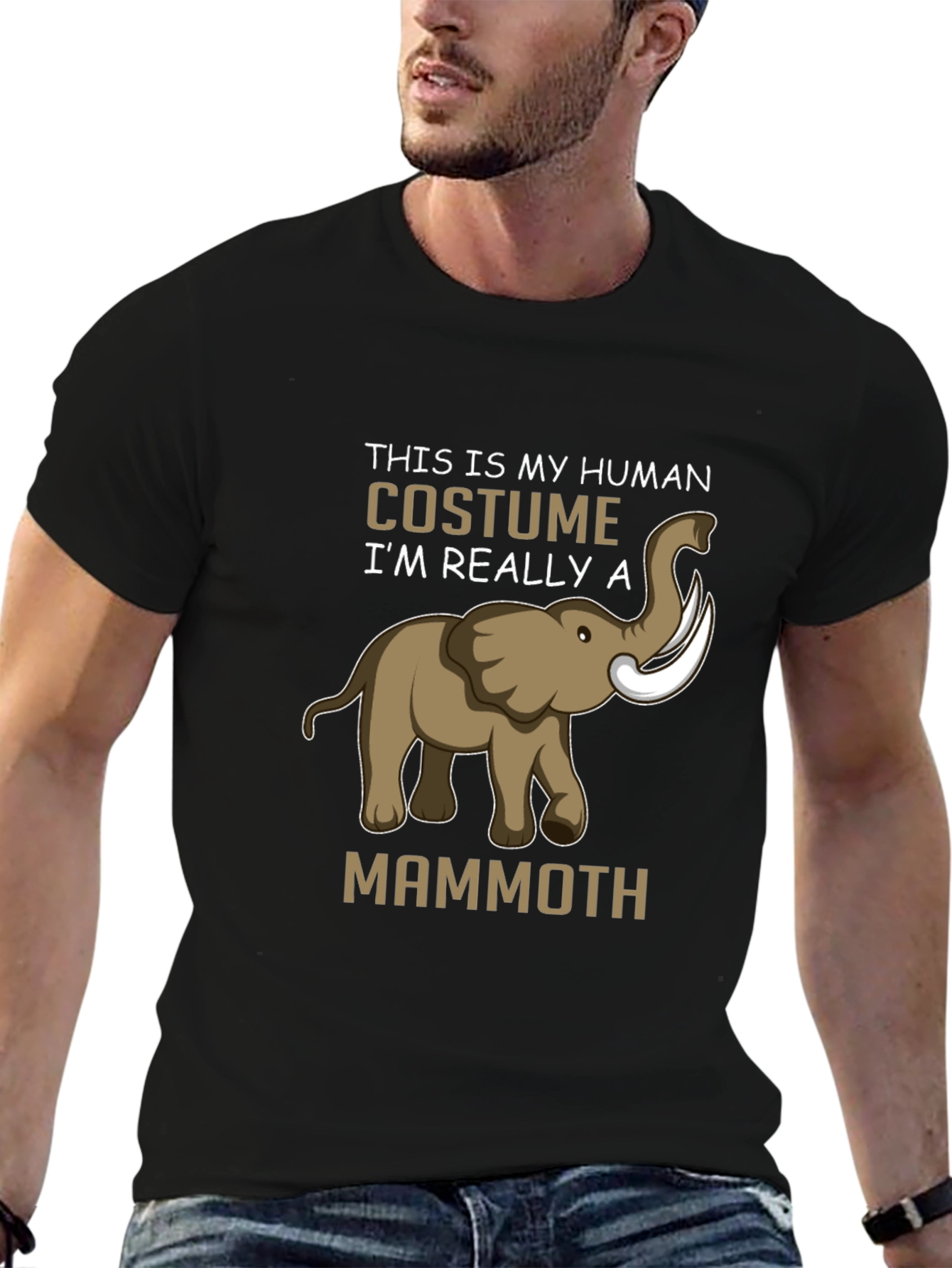 Black Human Costume Mammoth Graphic Tee view 6