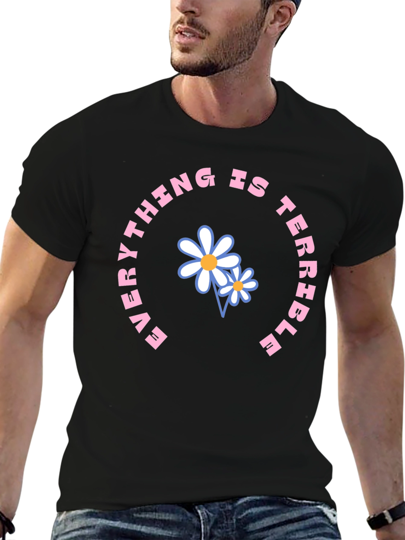 Black Everything is Terrible Graphic Tee view 6