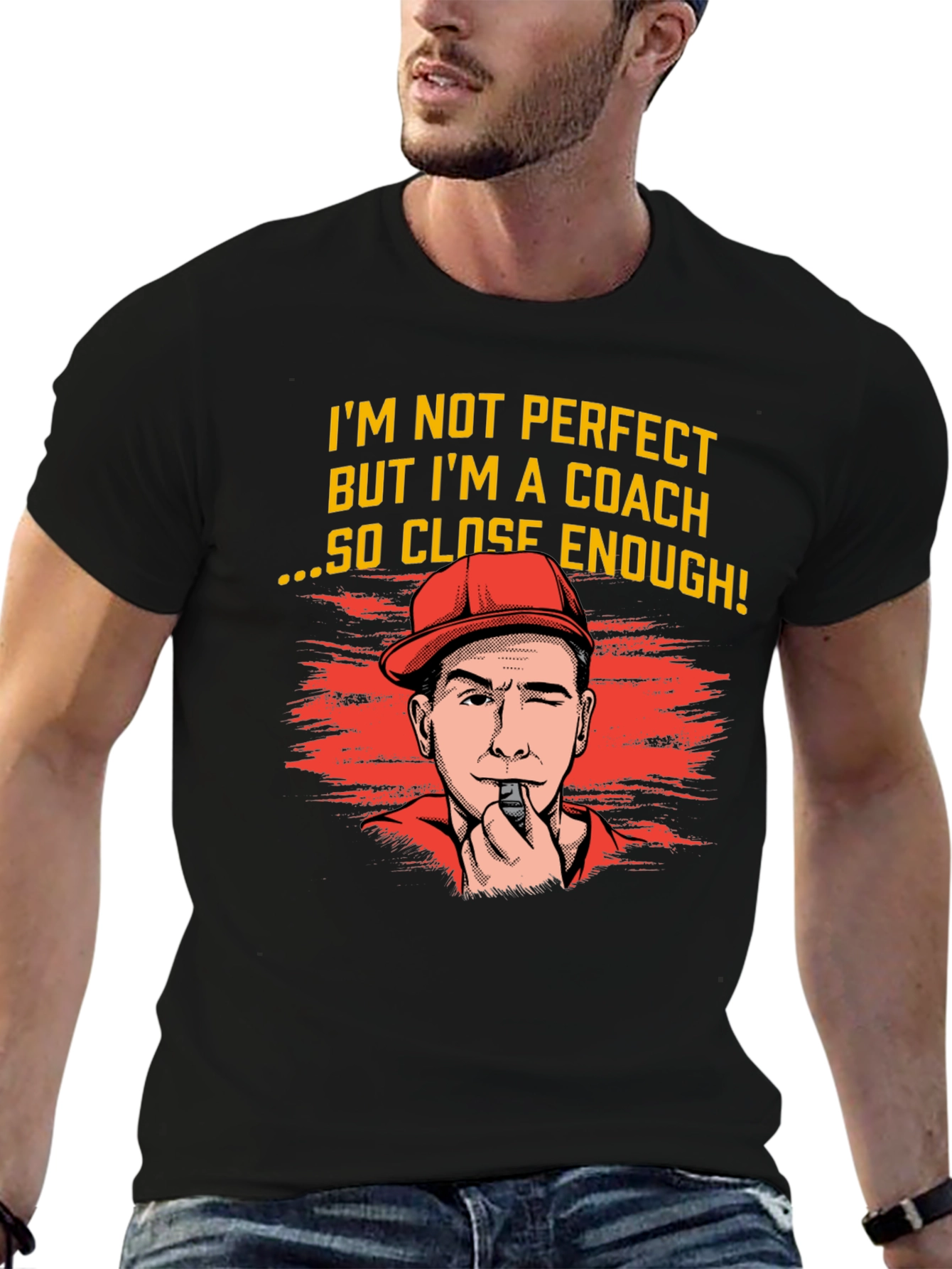 Black Coach T-Shirt - "I'm Not Perfect, But I'm a Coach" view 6