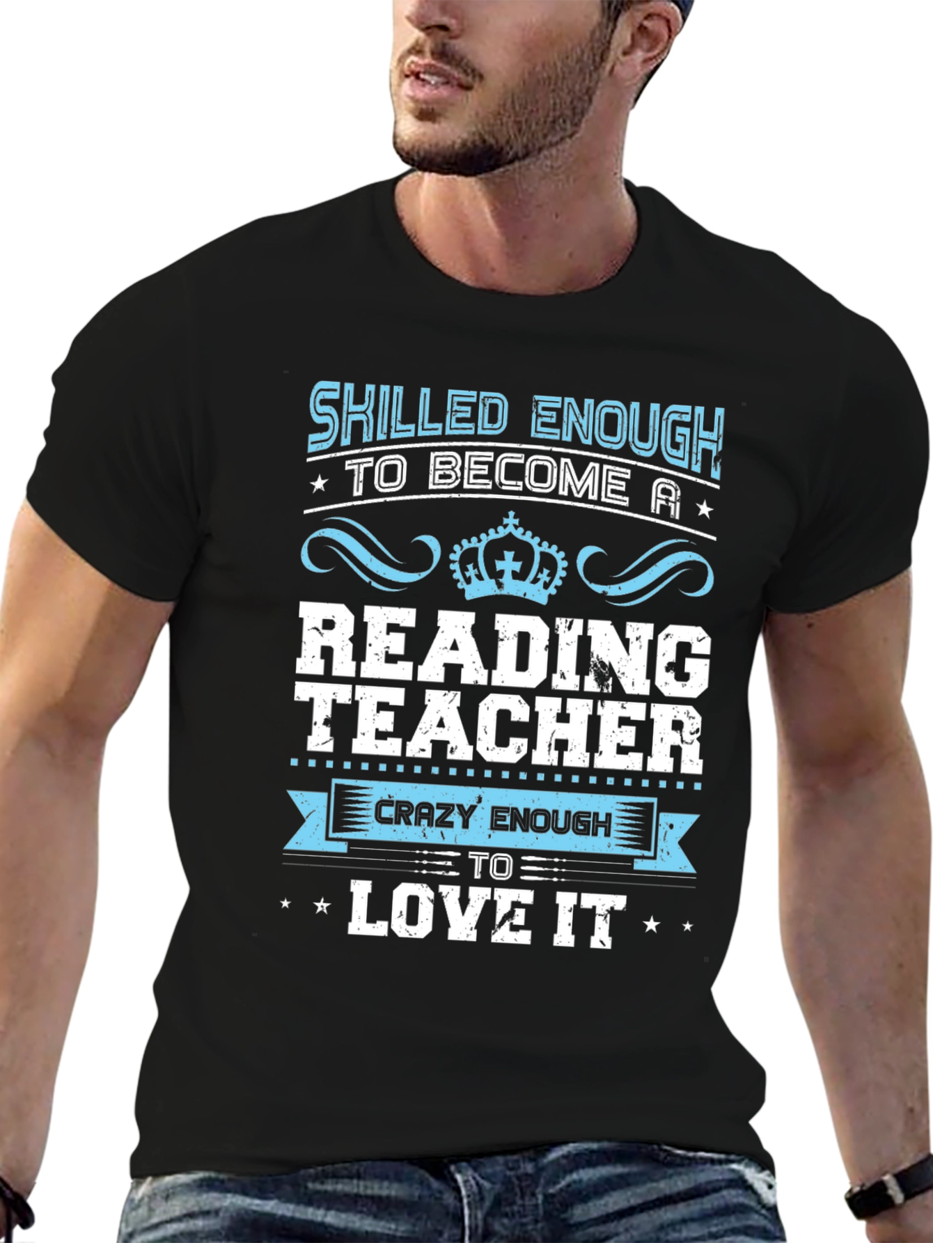 Skilled Reading Teacher Black T-Shirt - 6