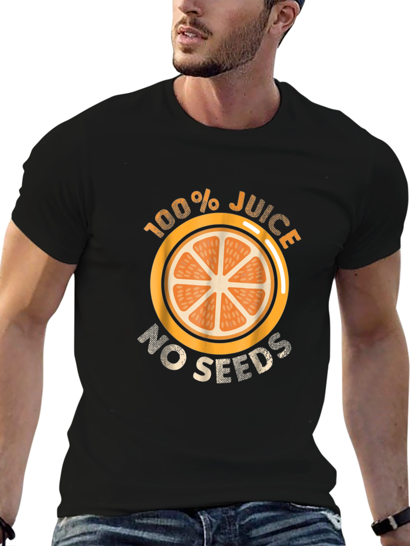 Black 100% Juice No Seeds Graphic Tee - Unisex view 6