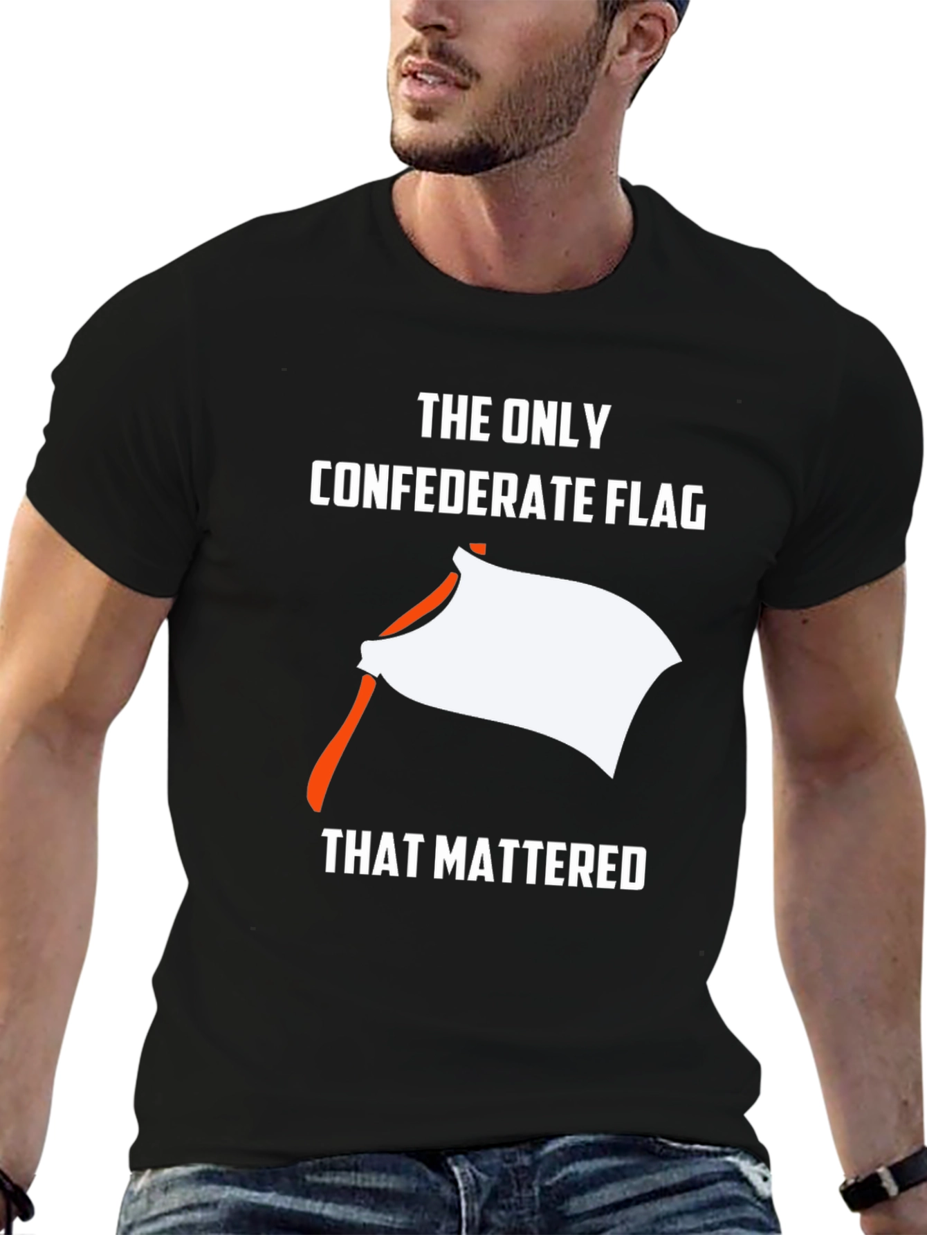 Black Confederate Flag Parody T-Shirt view 6