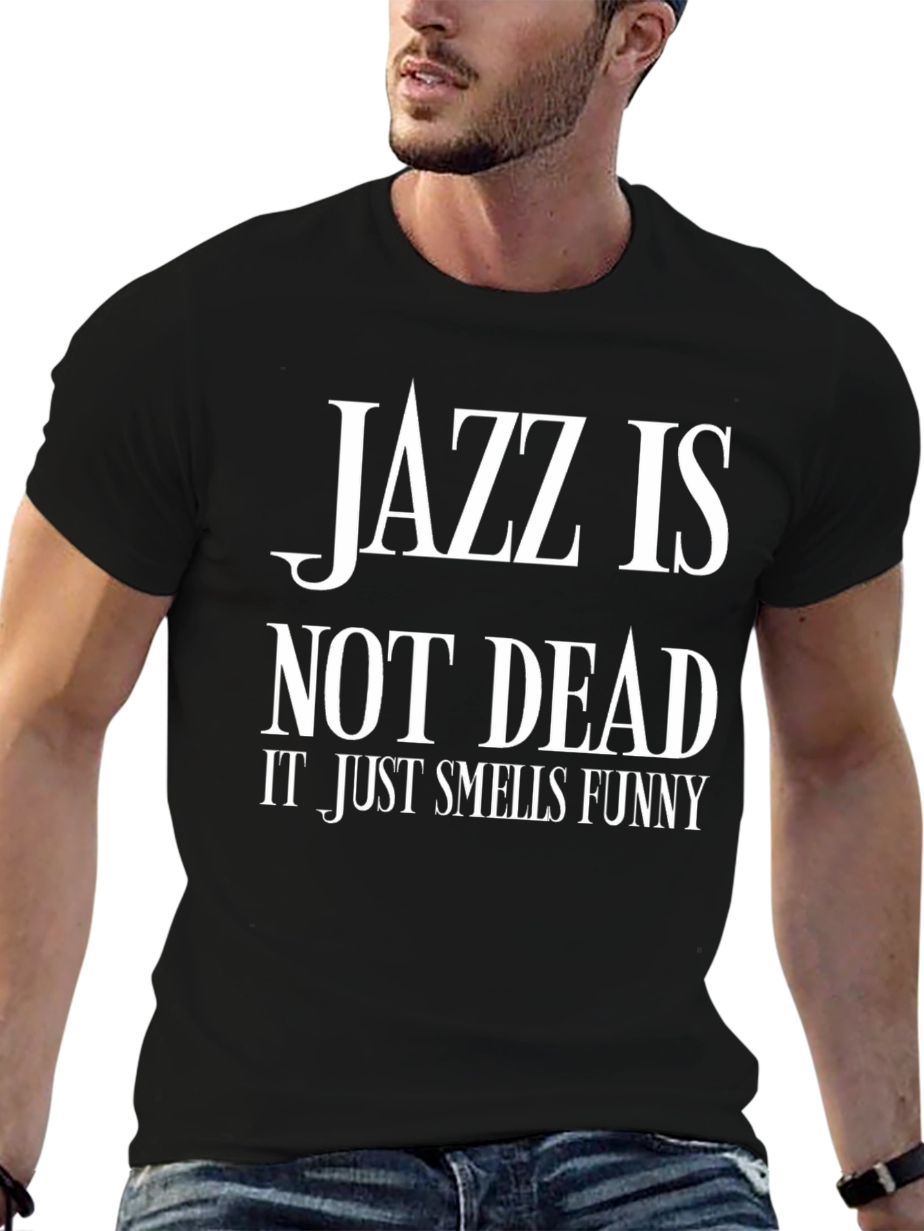 Black Jazz Is Not Dead Funny Graphic Tee view 6