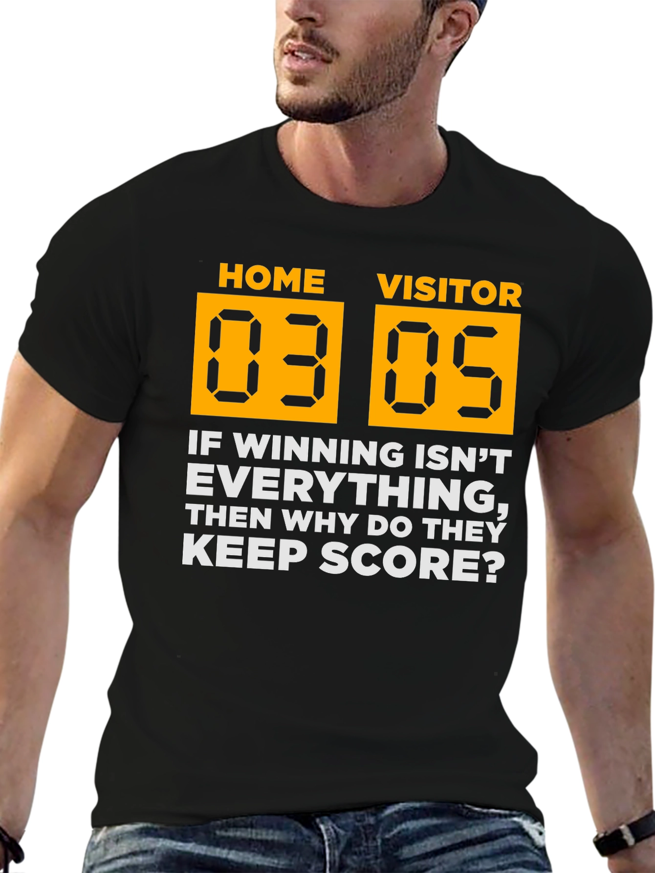 Black Home Vs Visitor Graphic Tee view 6