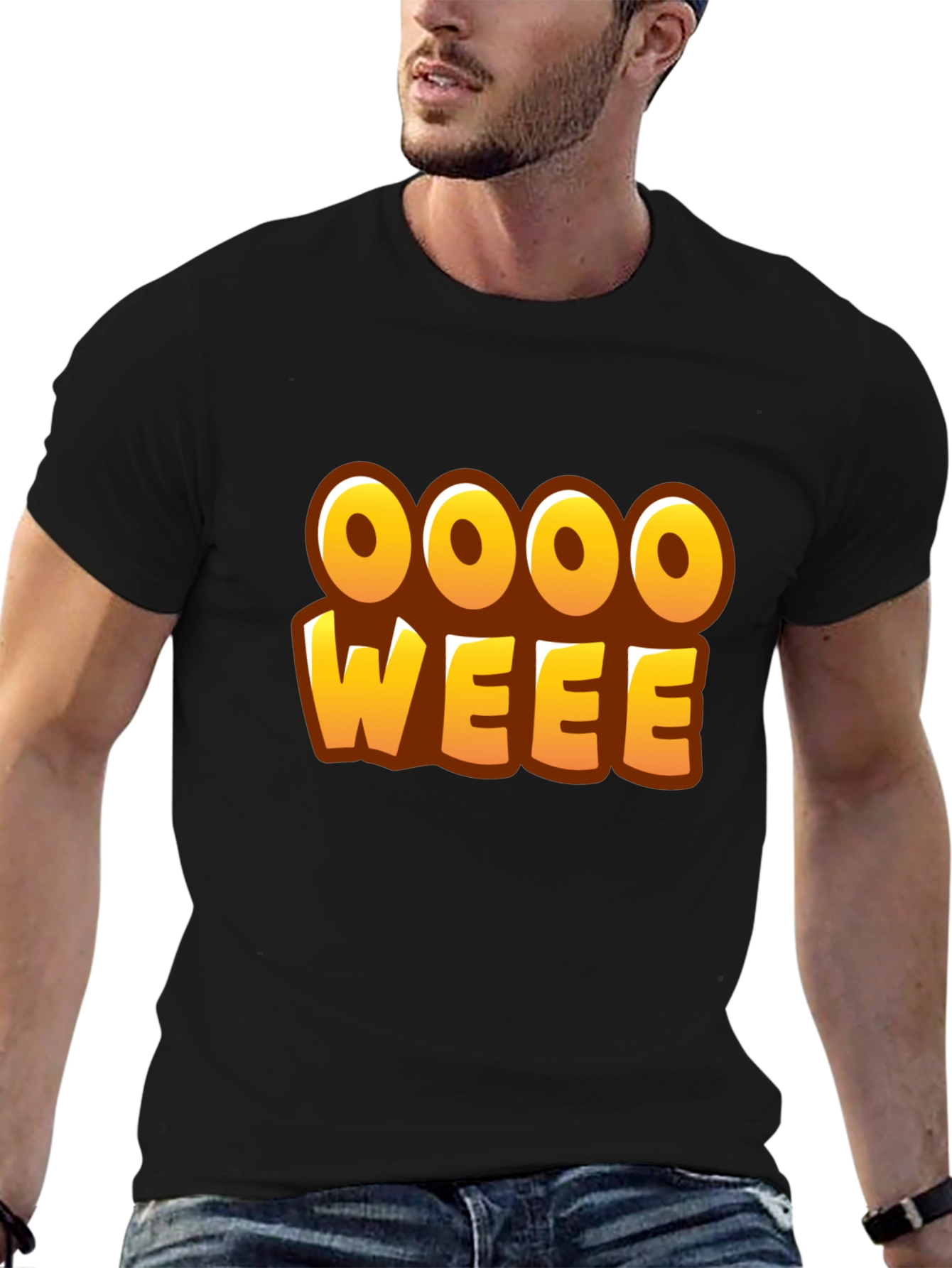 Black Oooo Weee! T-Shirt - Fun Graphic Tee view 6