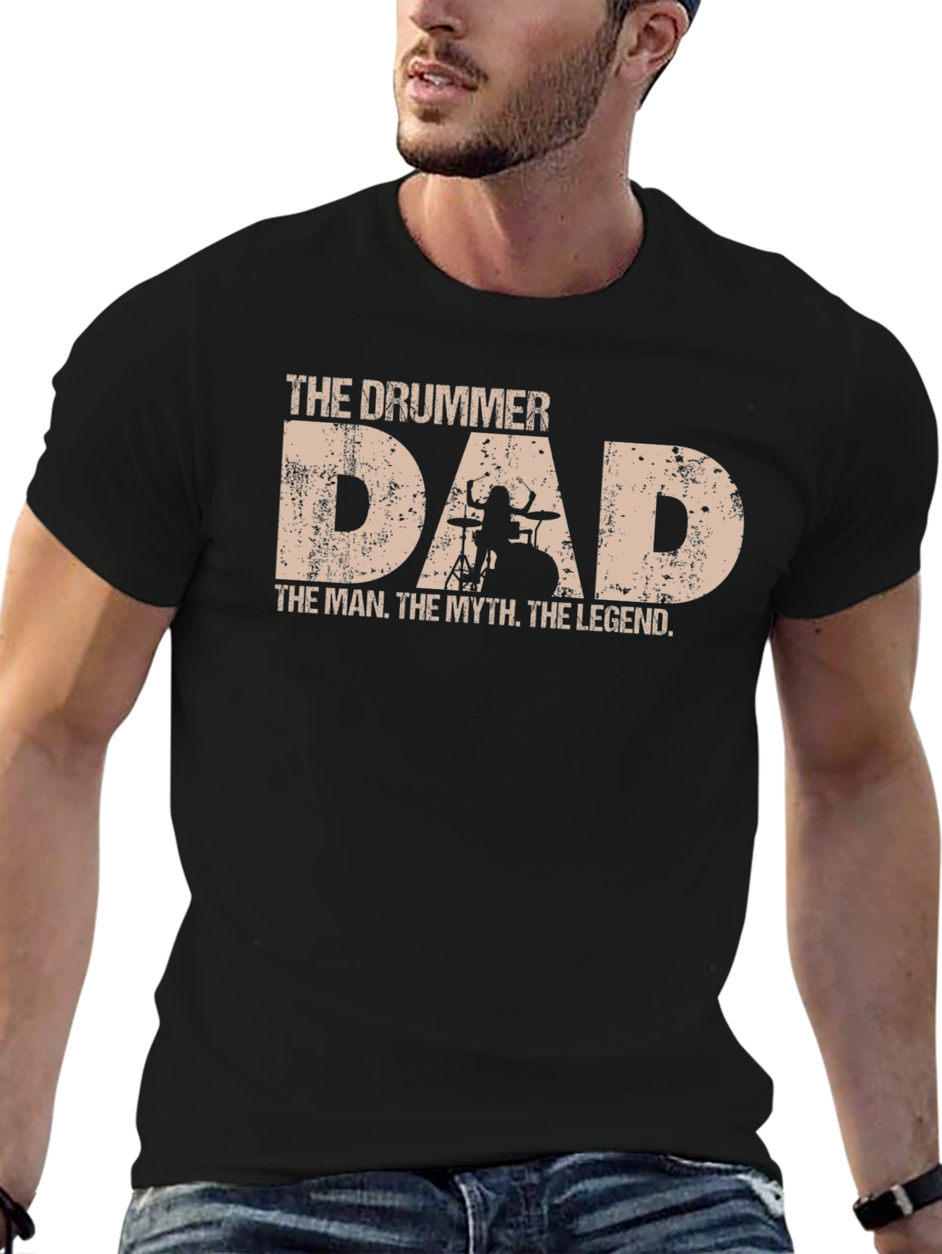 The Drummer Dad T-Shirt - Man, Myth, Legend! - 6