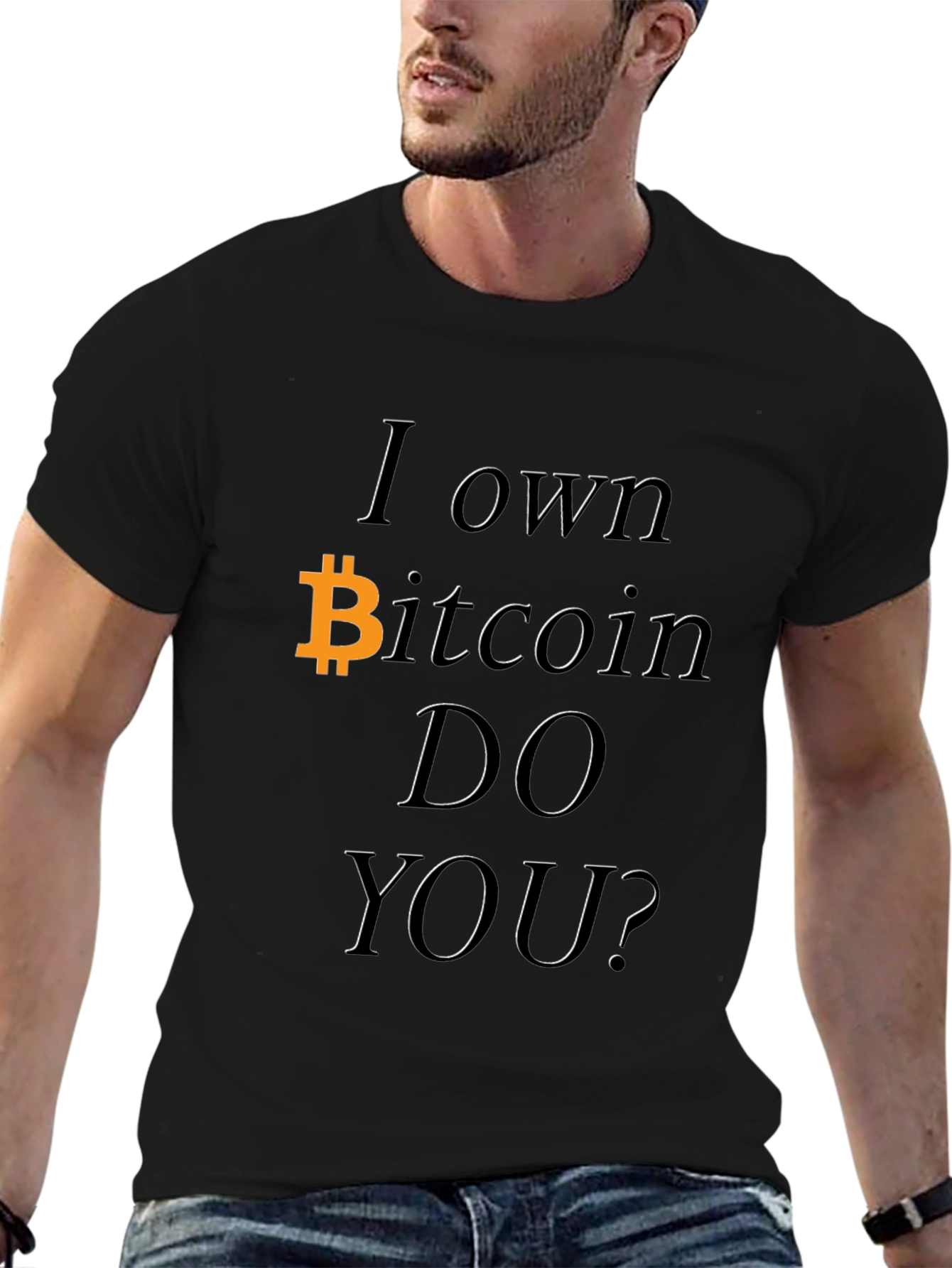 Black Bitcoin Owner Black Graphic Tee Shirt view 6