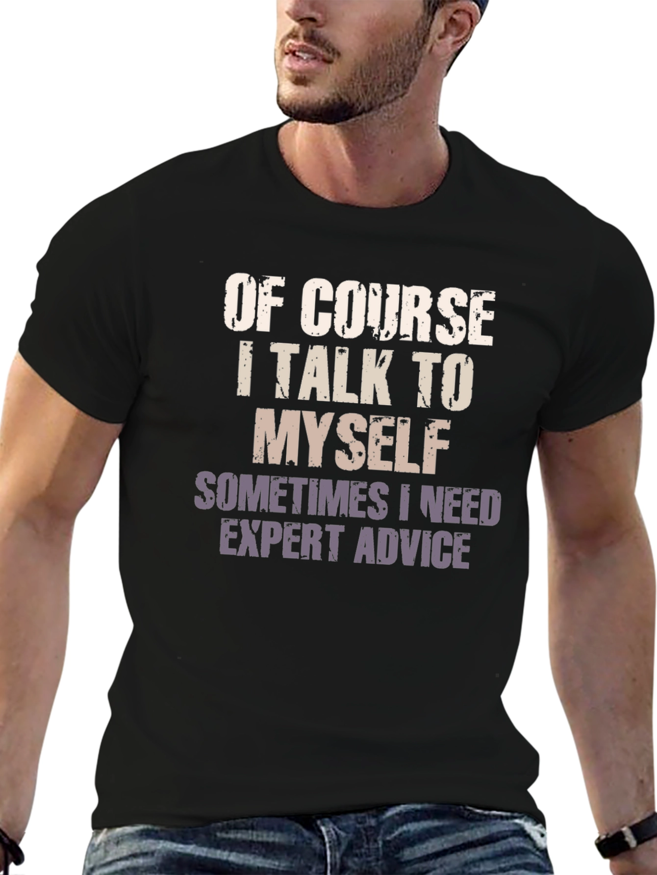 Black Expert Advice T-Shirt - Funny Sarcastic Tee view 6