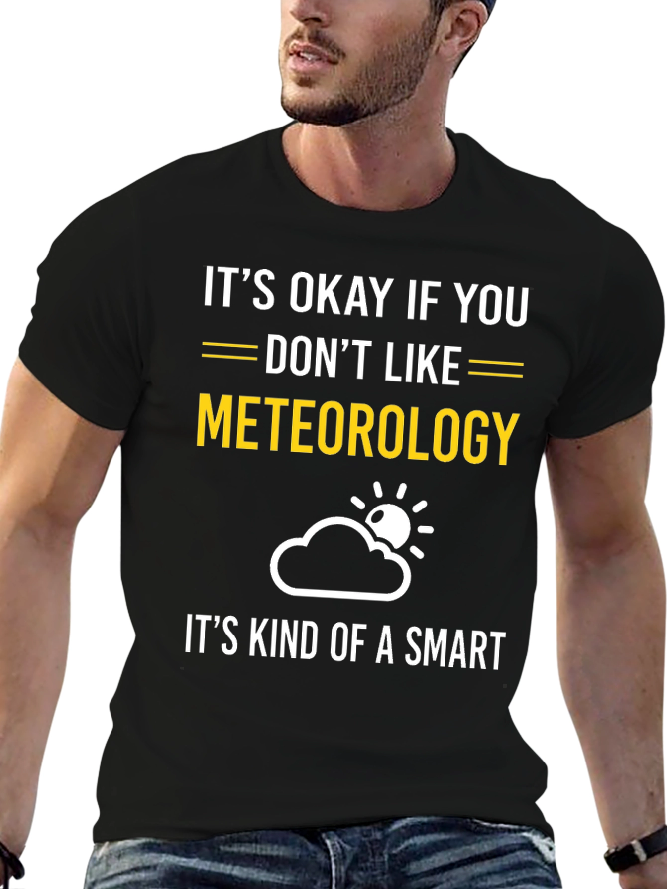 Black Funny Meteorology T-Shirt view 6