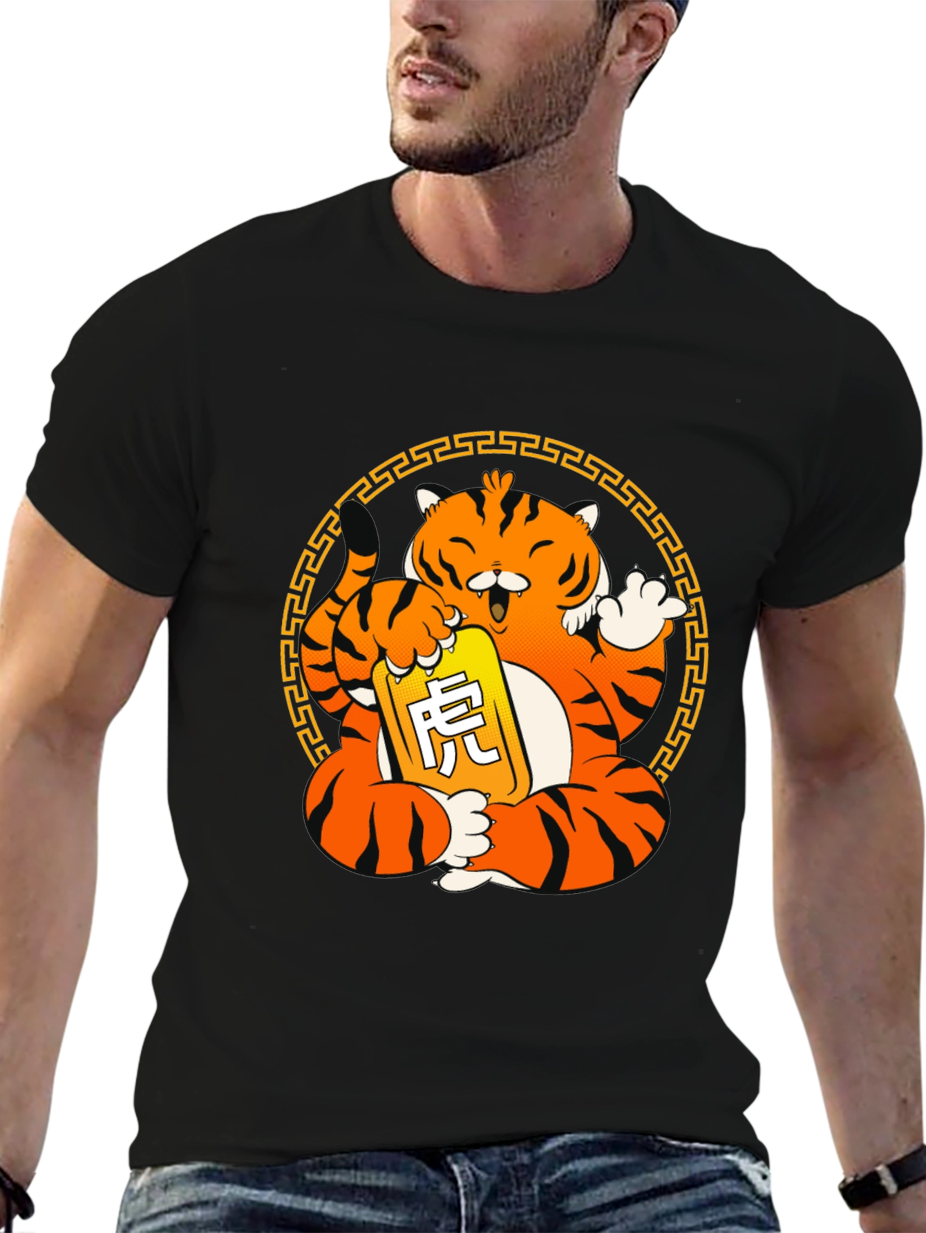 Black Year of the Tiger Graphic Tee view 6