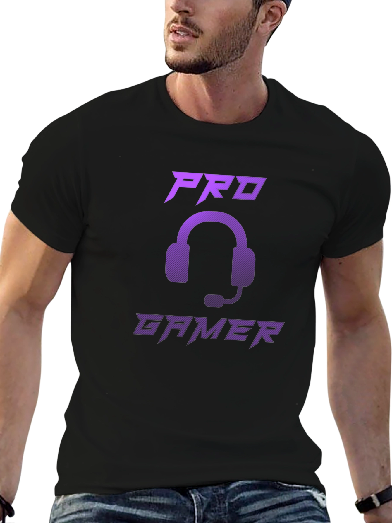 Black Pro Gamer Black T-Shirt view 6