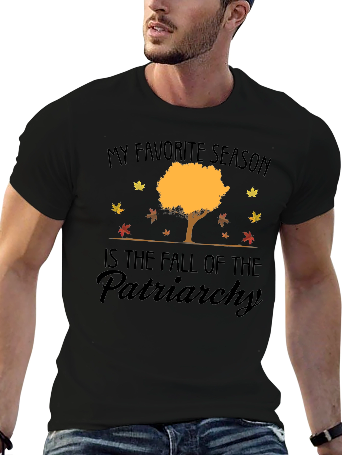 Black Fall of the Patriarchy Tee view 6