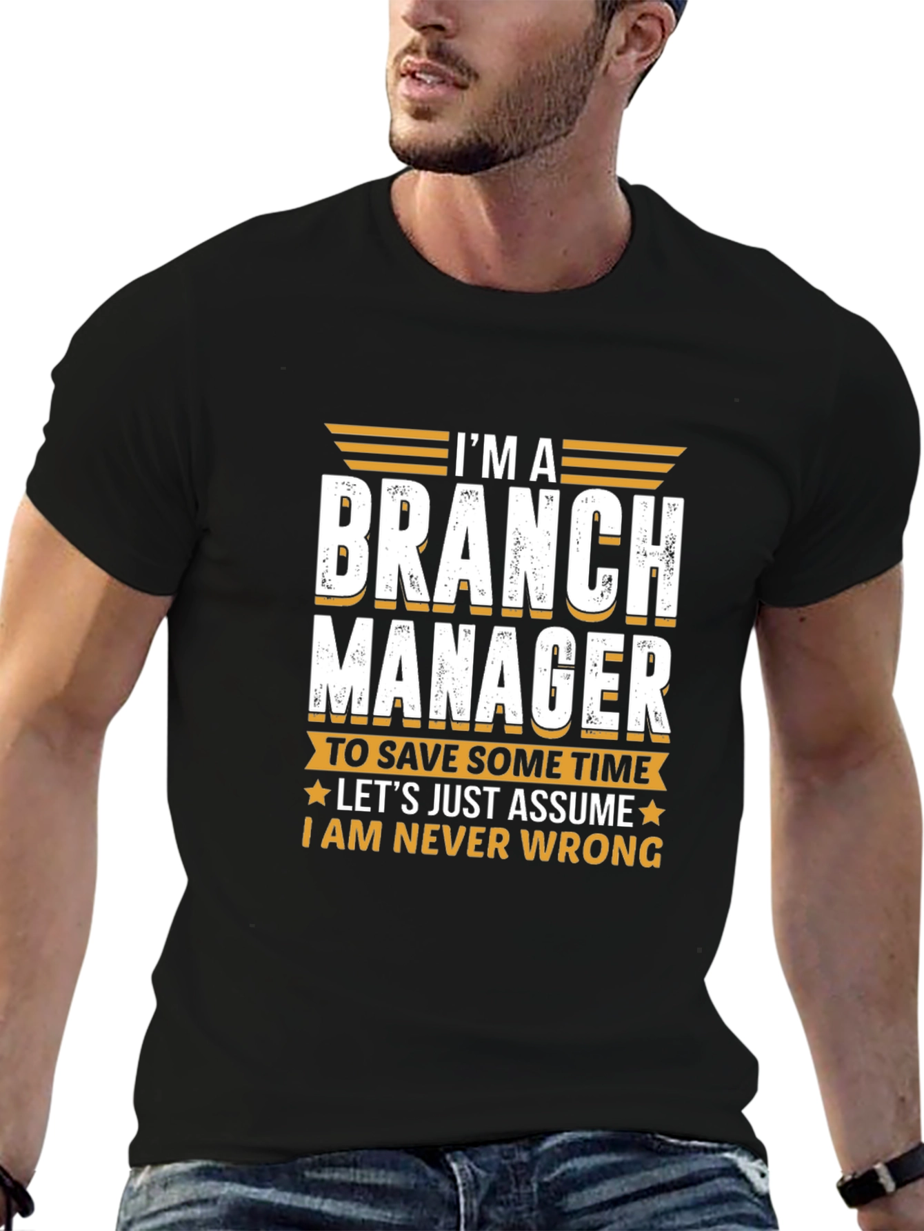 Black Branch Manager Novelty T-Shirt view 6