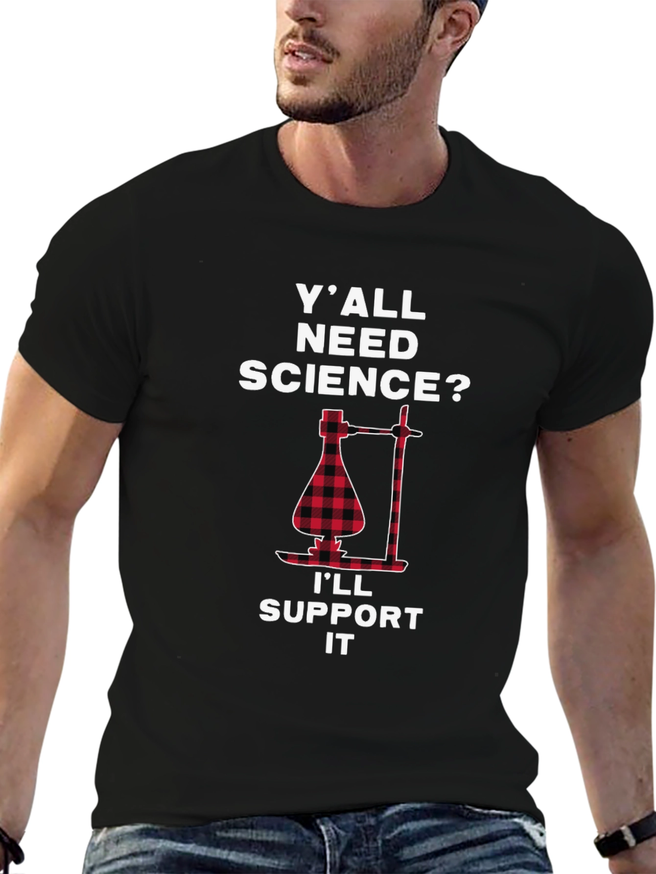 Black Science Support T-Shirt Funny Lab Tee view 6