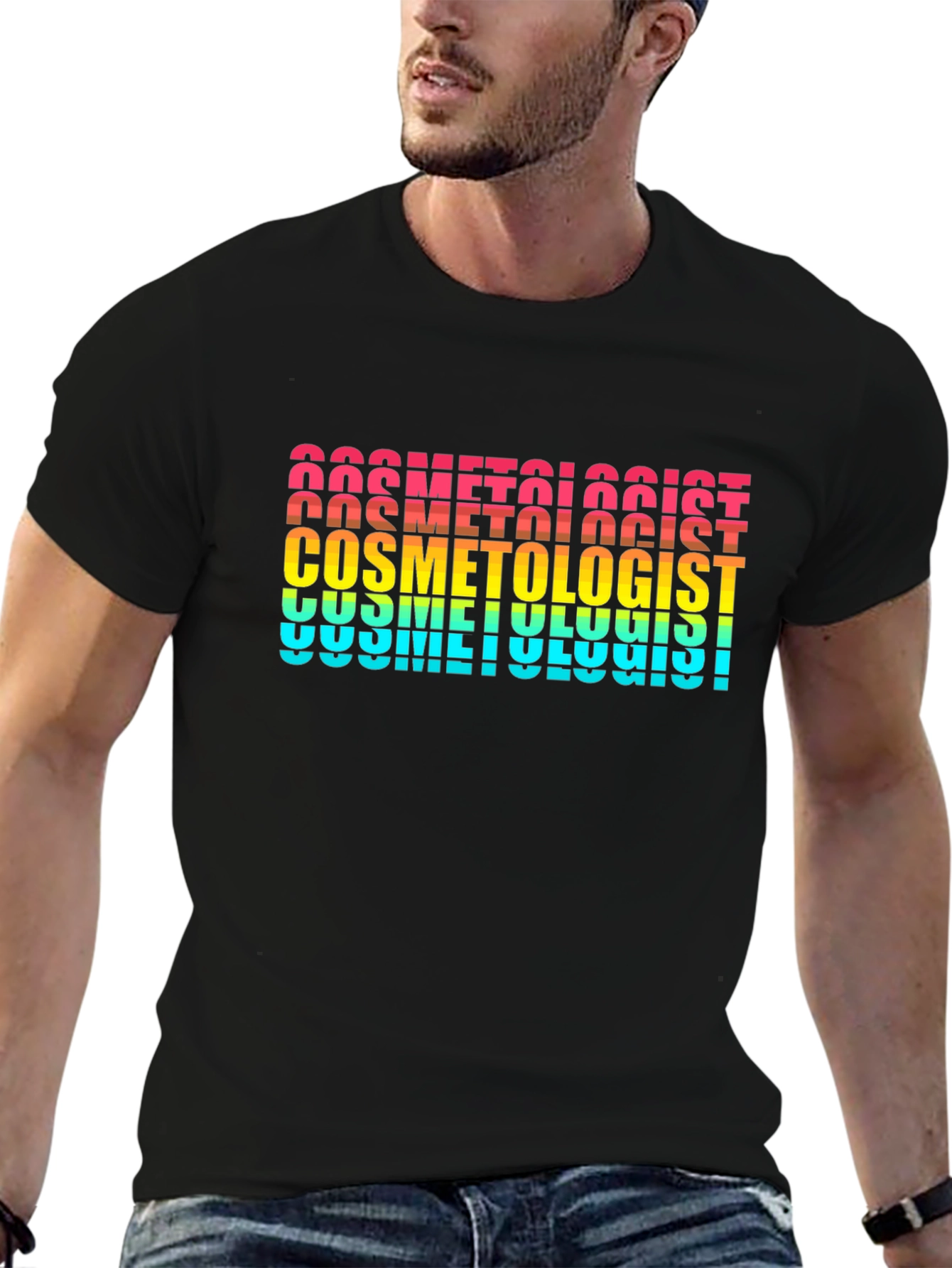Black Cosmetologist Pride T-Shirt view 6