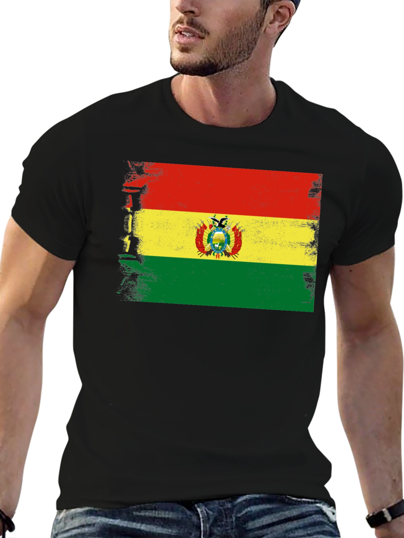 Bolivia Flag T-Shirt - Distressed Bolivian Pride Tee - 6