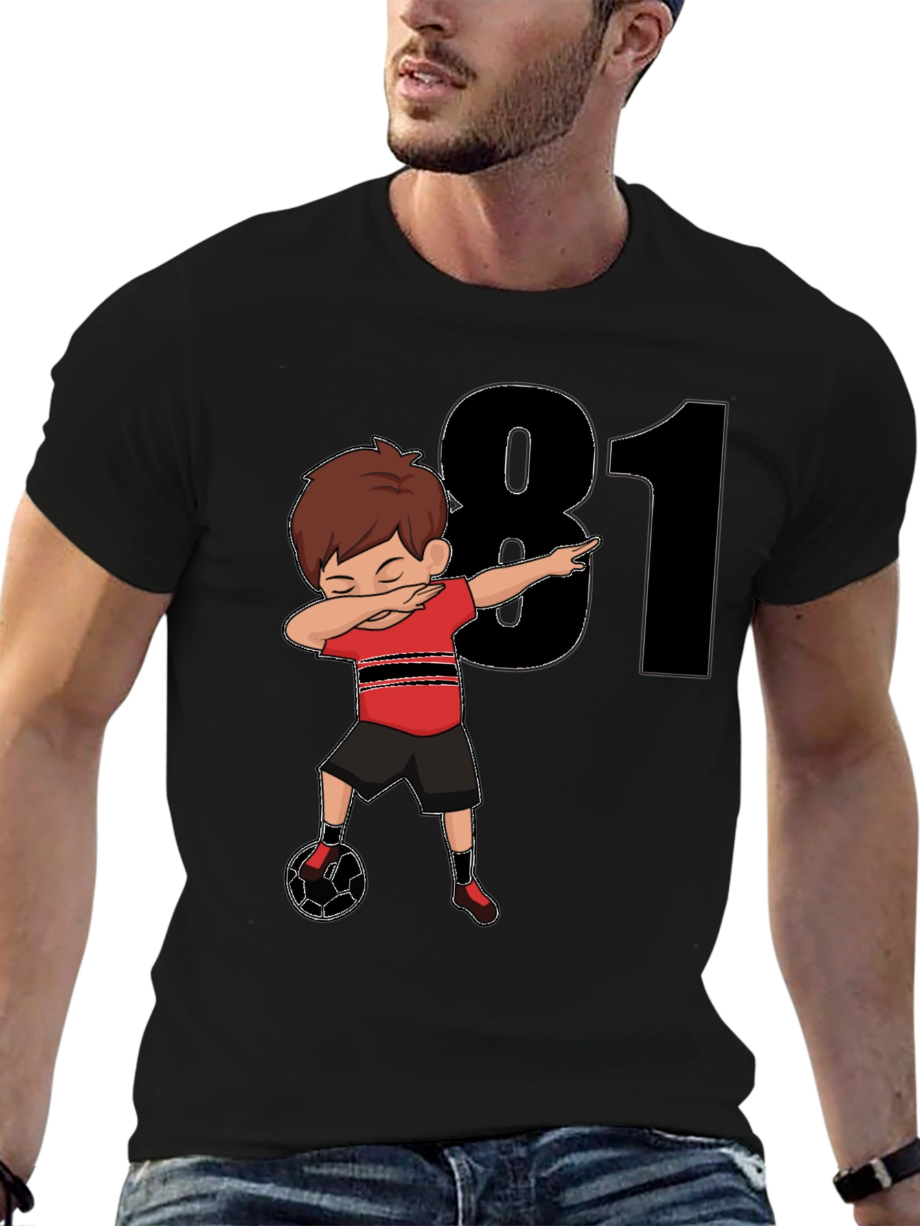 81st Birthday Soccer Dabbing Boy T-Shirt - 6
