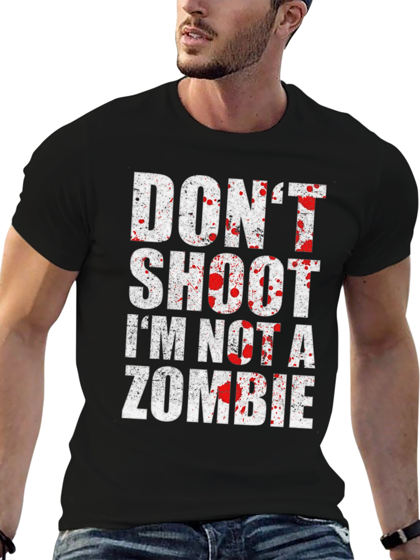 Black Don't Shoot Zombie Graphic Tee view 6