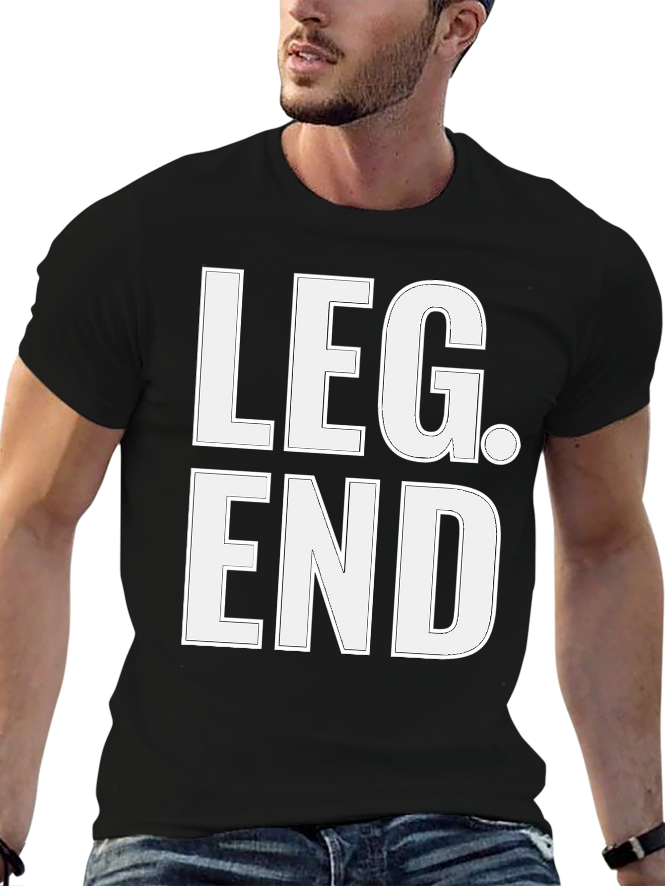 Black Legend Graphic Tee - Bold Statement Shirt view 6