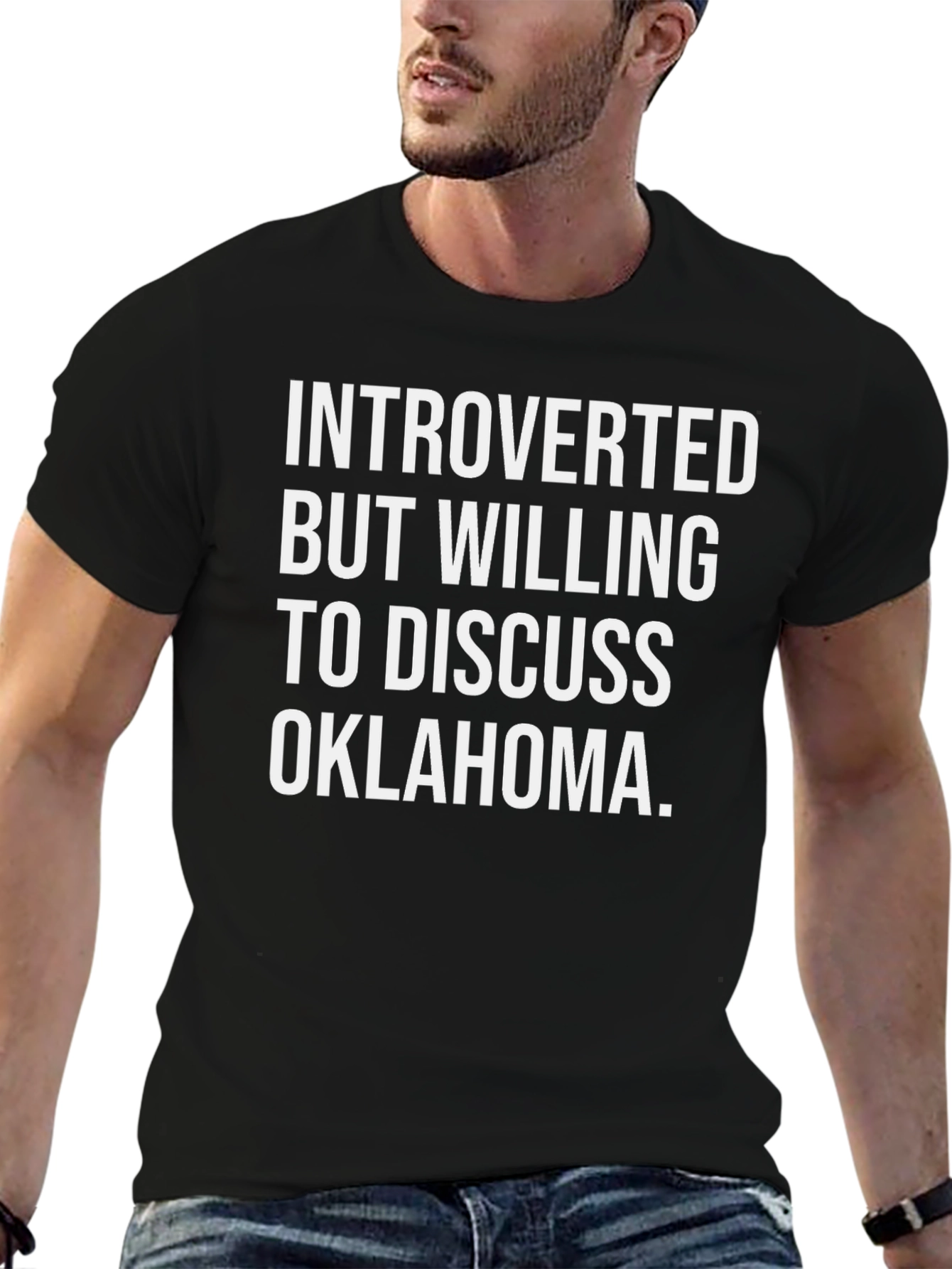 Black Introverted Oklahoma Graphic Tee view 6