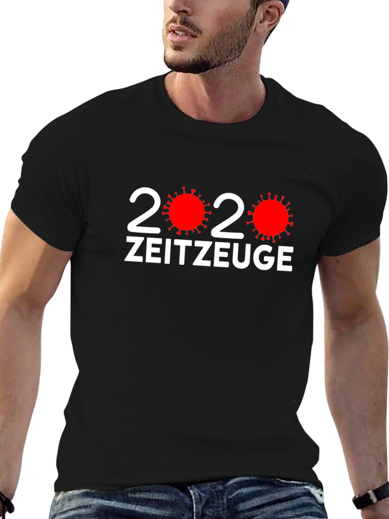 Black 2020 Zeitzeuge Novelty T-Shirt view 6