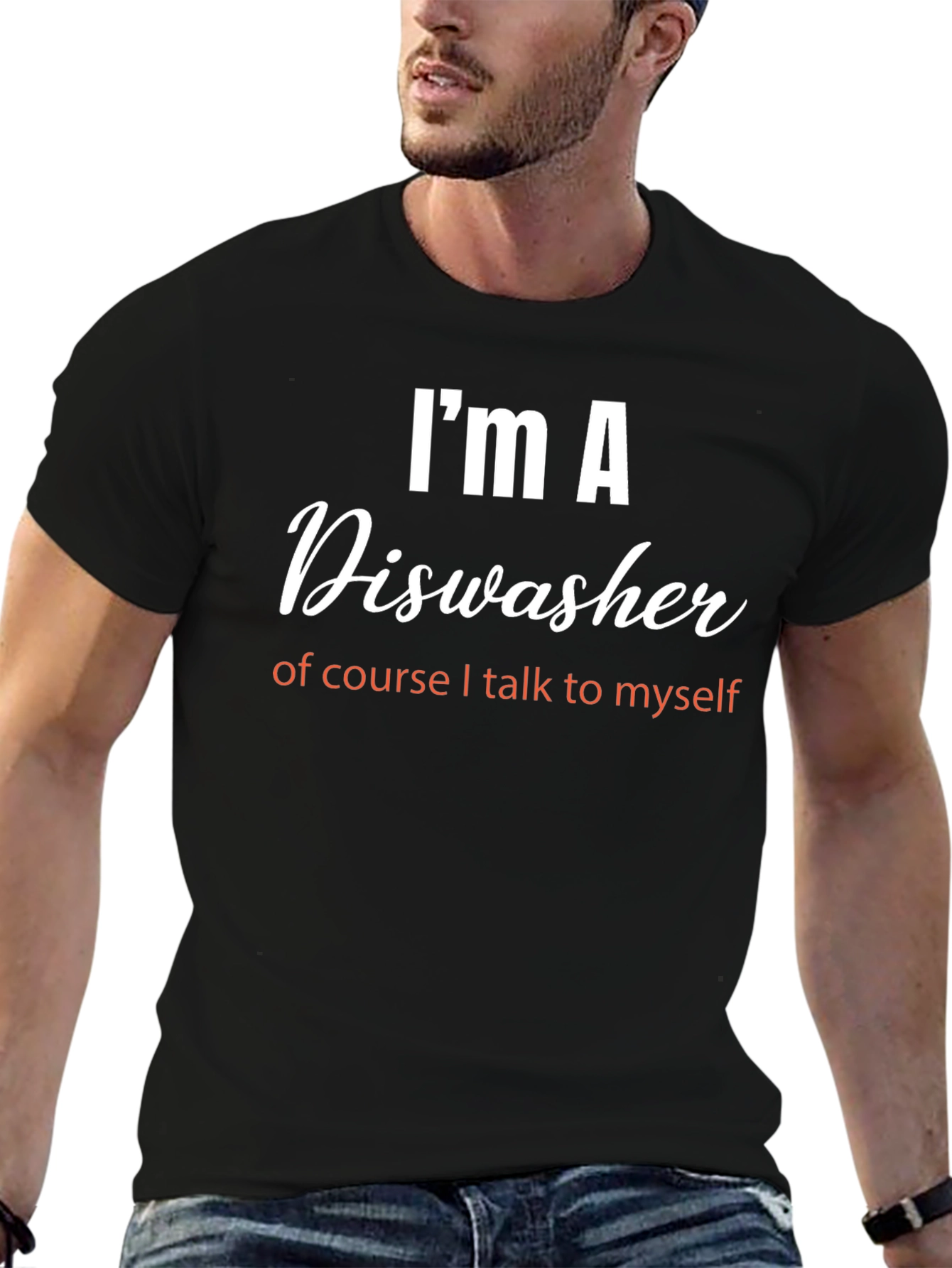 Black I'm a Dishwasher T-Shirt - Funny Job Pride Tee view 6