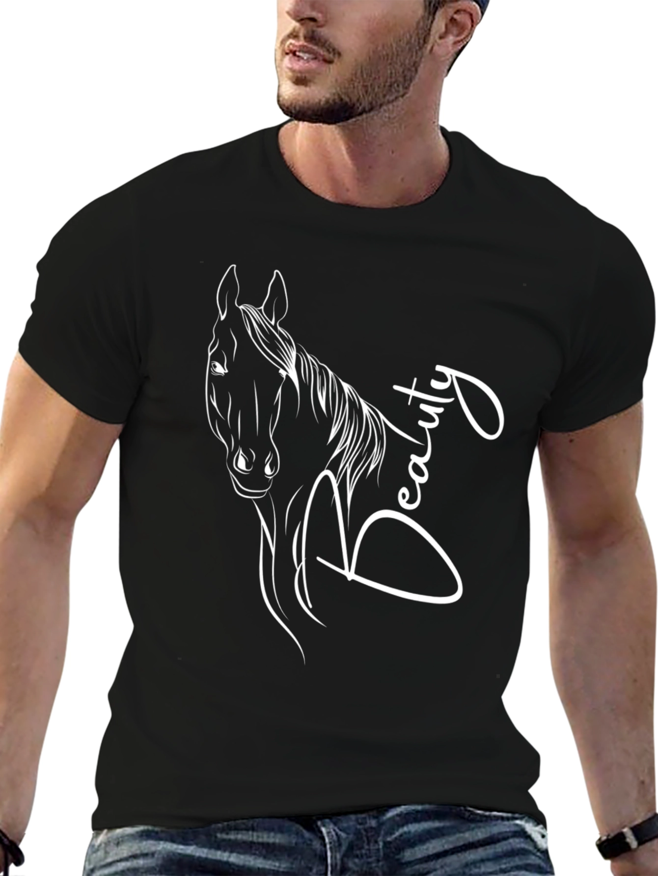 Black Black Horse Beauty Graphic Tee view 6