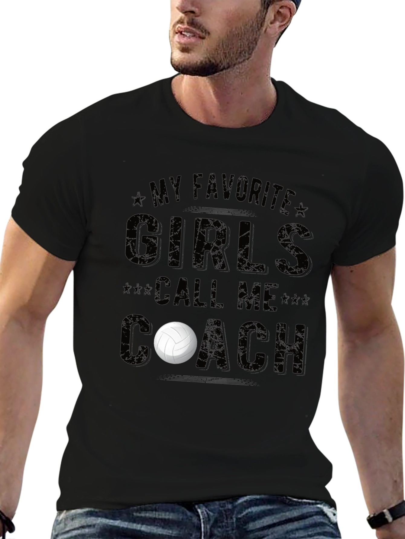 Black My Favorite Girls Call Me Coach T-Shirt view 6