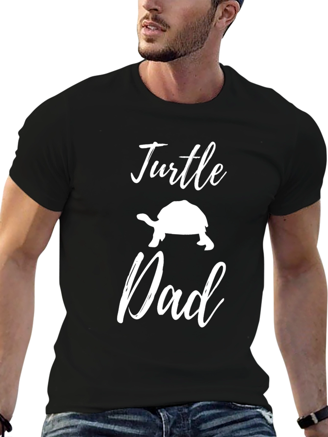 Black Turtle Dad Graphic T-Shirt view 6