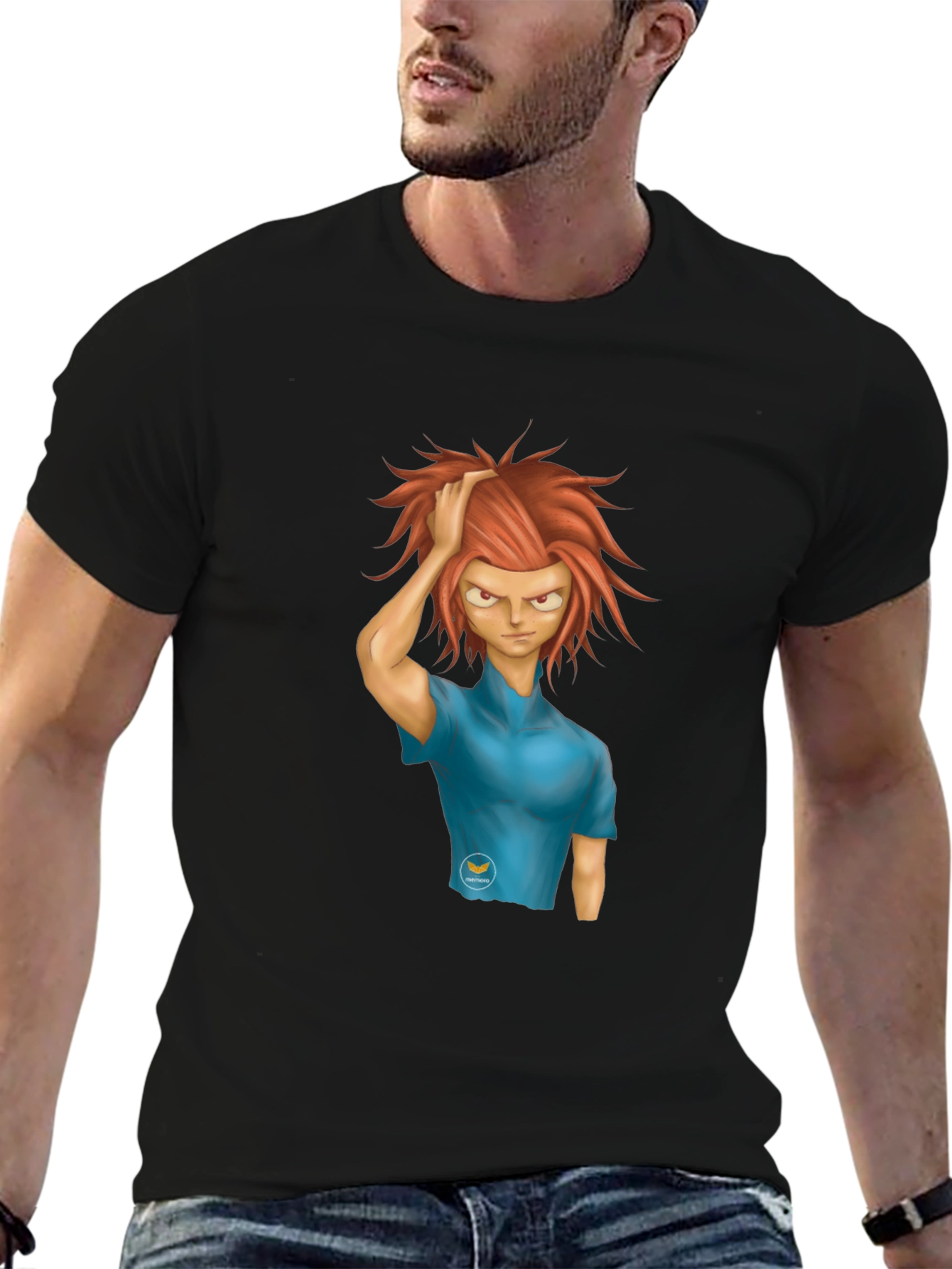Black Anime Graphic T-Shirt - Unique Design view 6