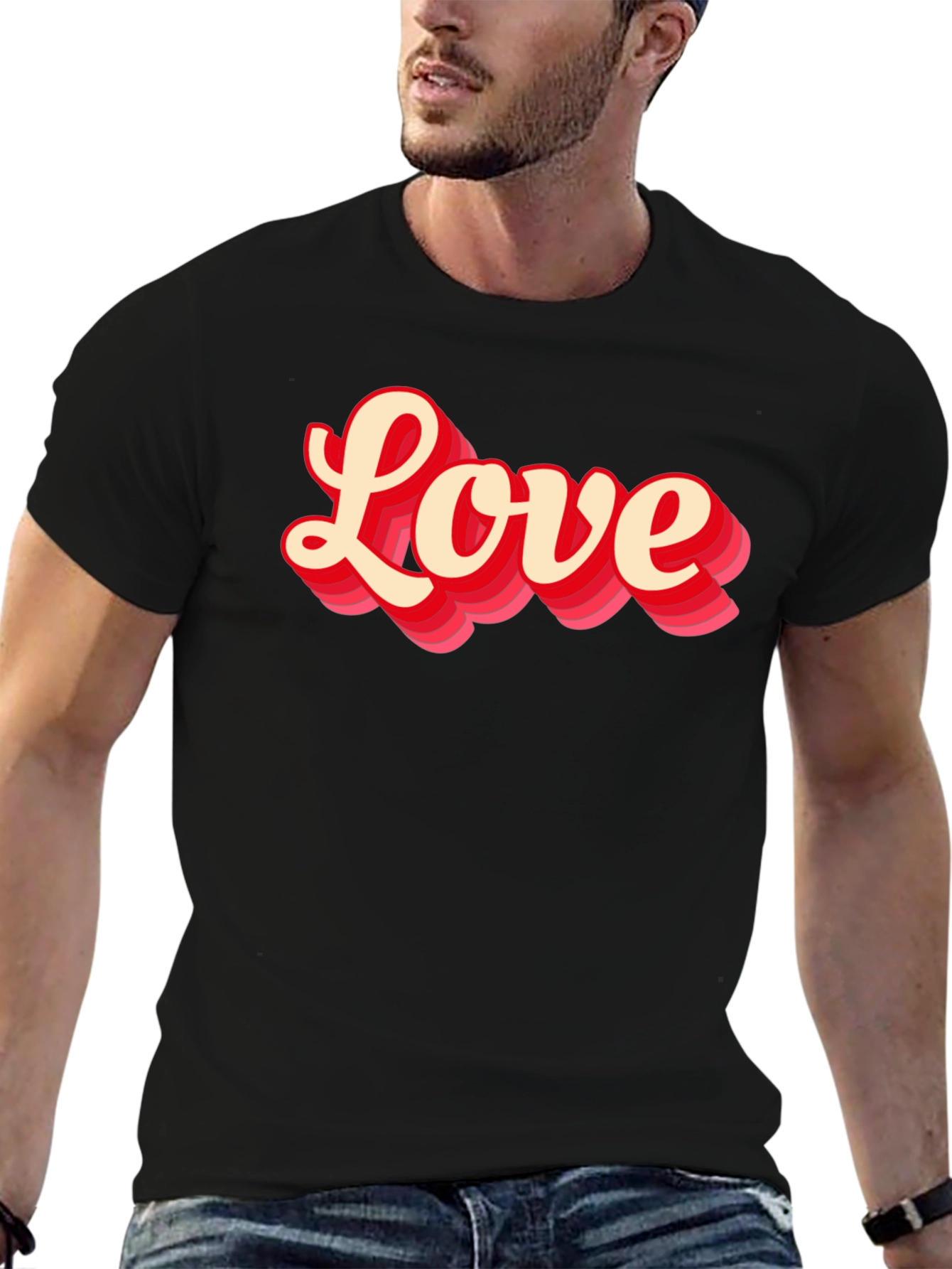 Black Love Graphic T-Shirt - Retro Style view 6