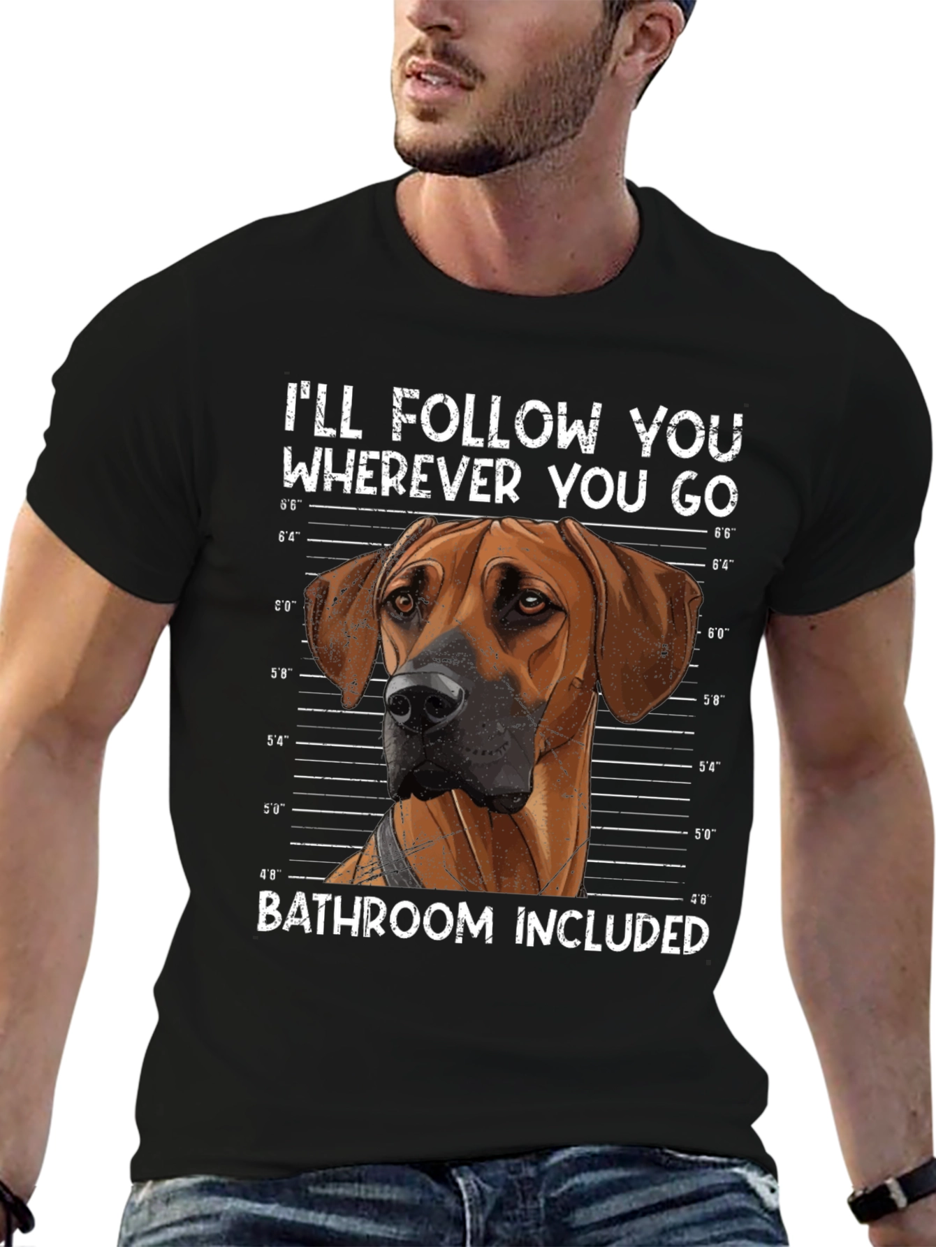 Black Dog Lover T-Shirt - I'll Follow You view 6