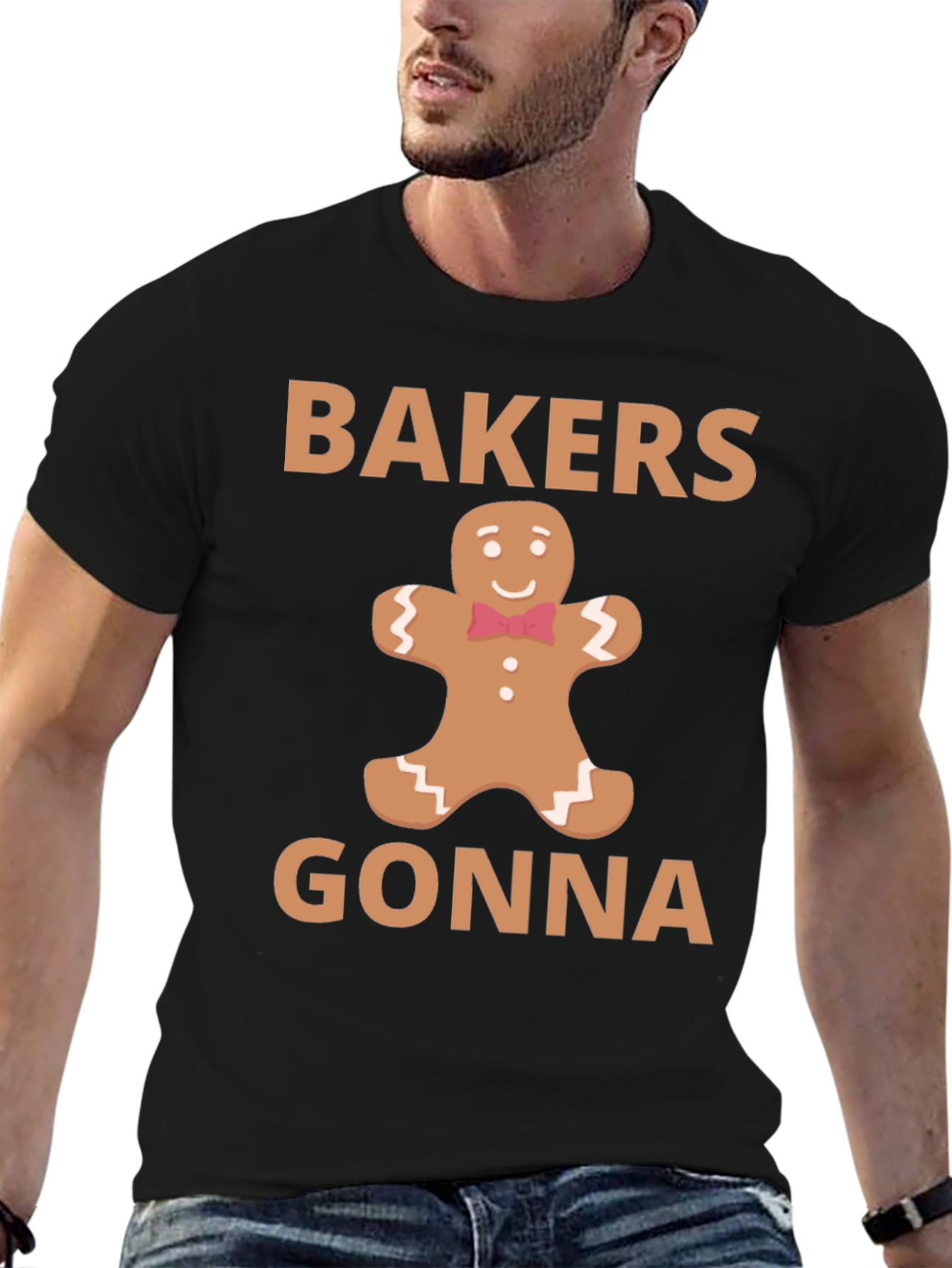 Black Bakers Gonna Bake Gingerbread T-Shirt view 6