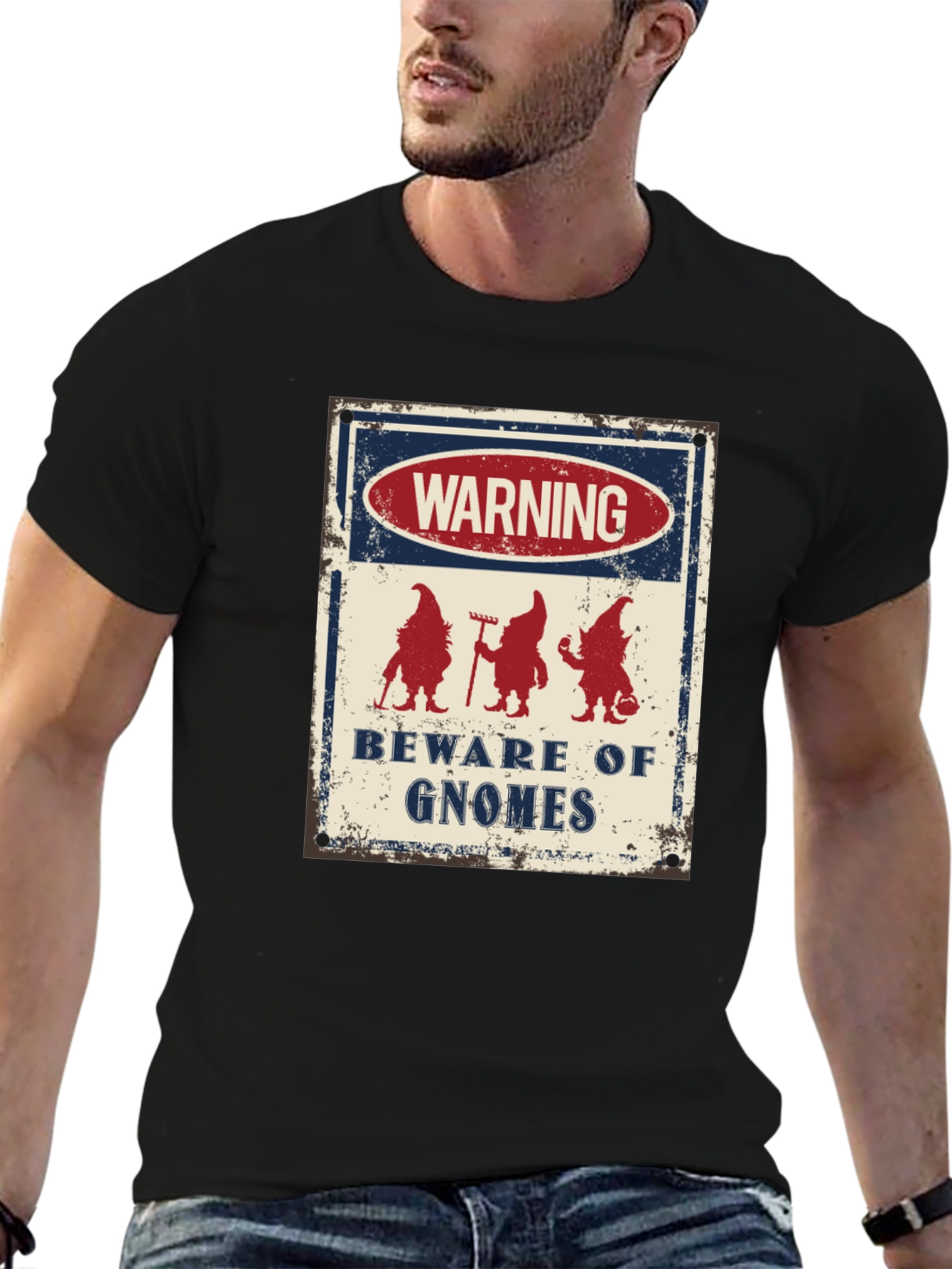 Beware of Gnomes Graphic Tee - 6