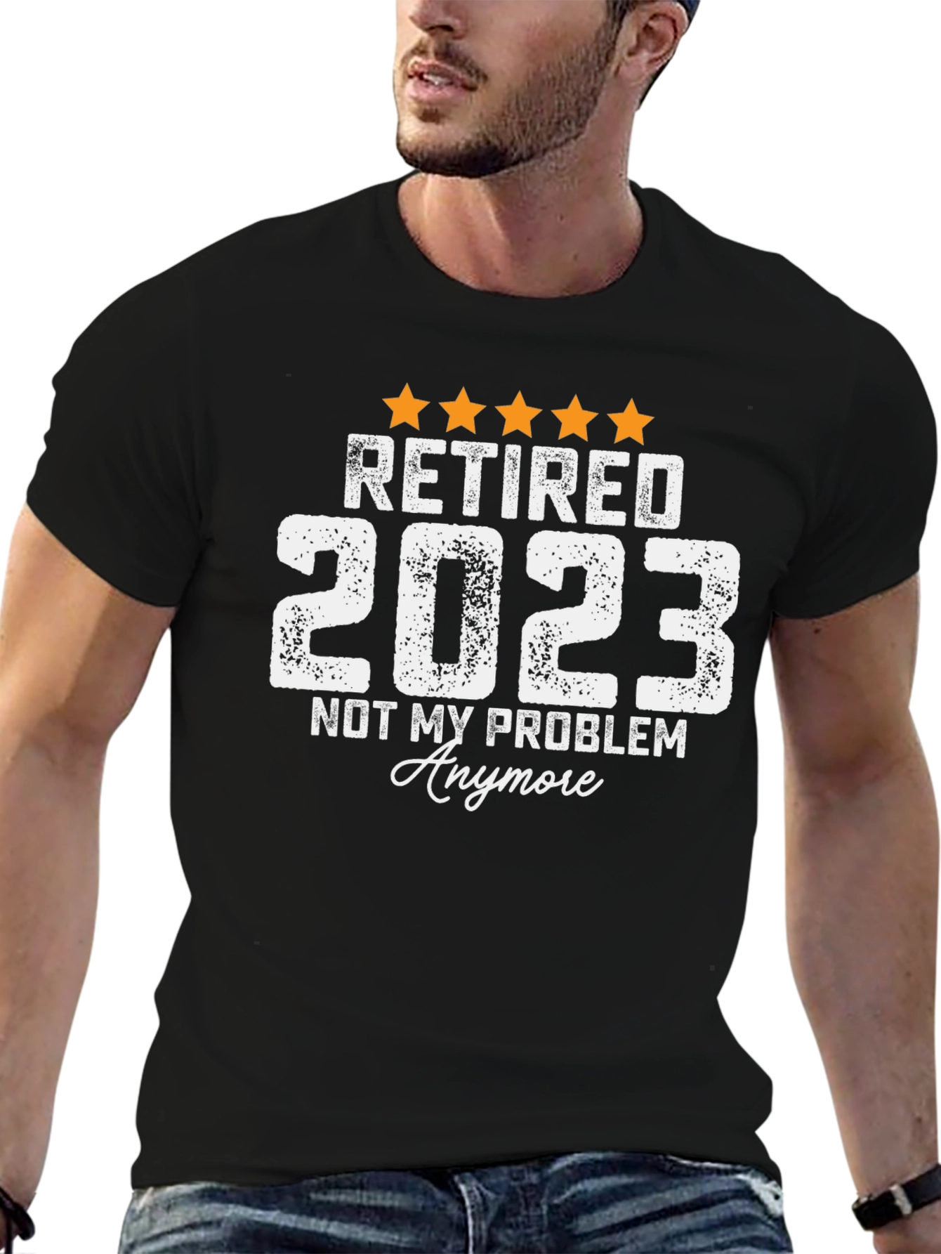 Black Retired 2023 T-Shirt view 6