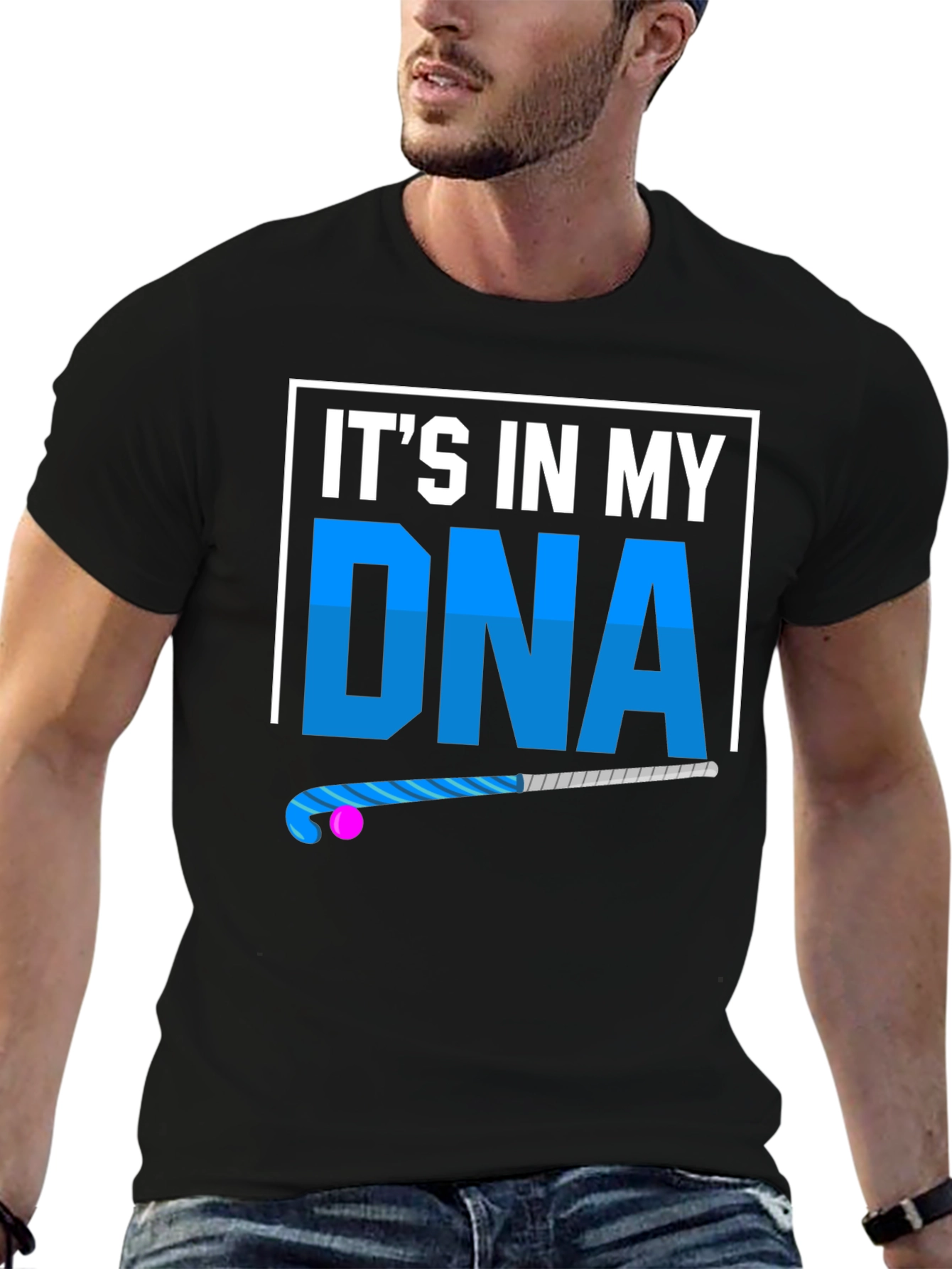 Black It's In My DNA Field Hockey T-Shirt view 6