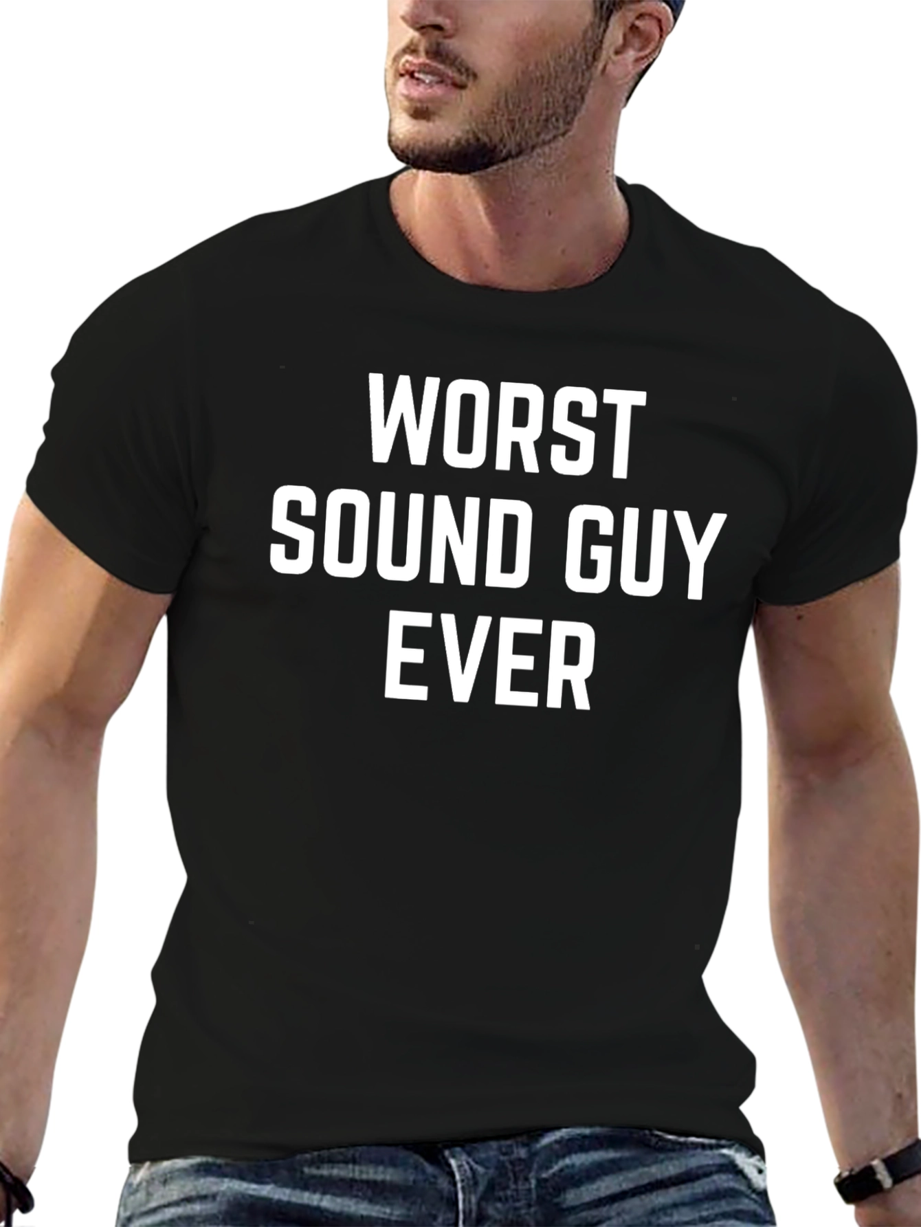 Black Worst Sound Guy Ever T-Shirt Funny Audio Engineer Gift view 6