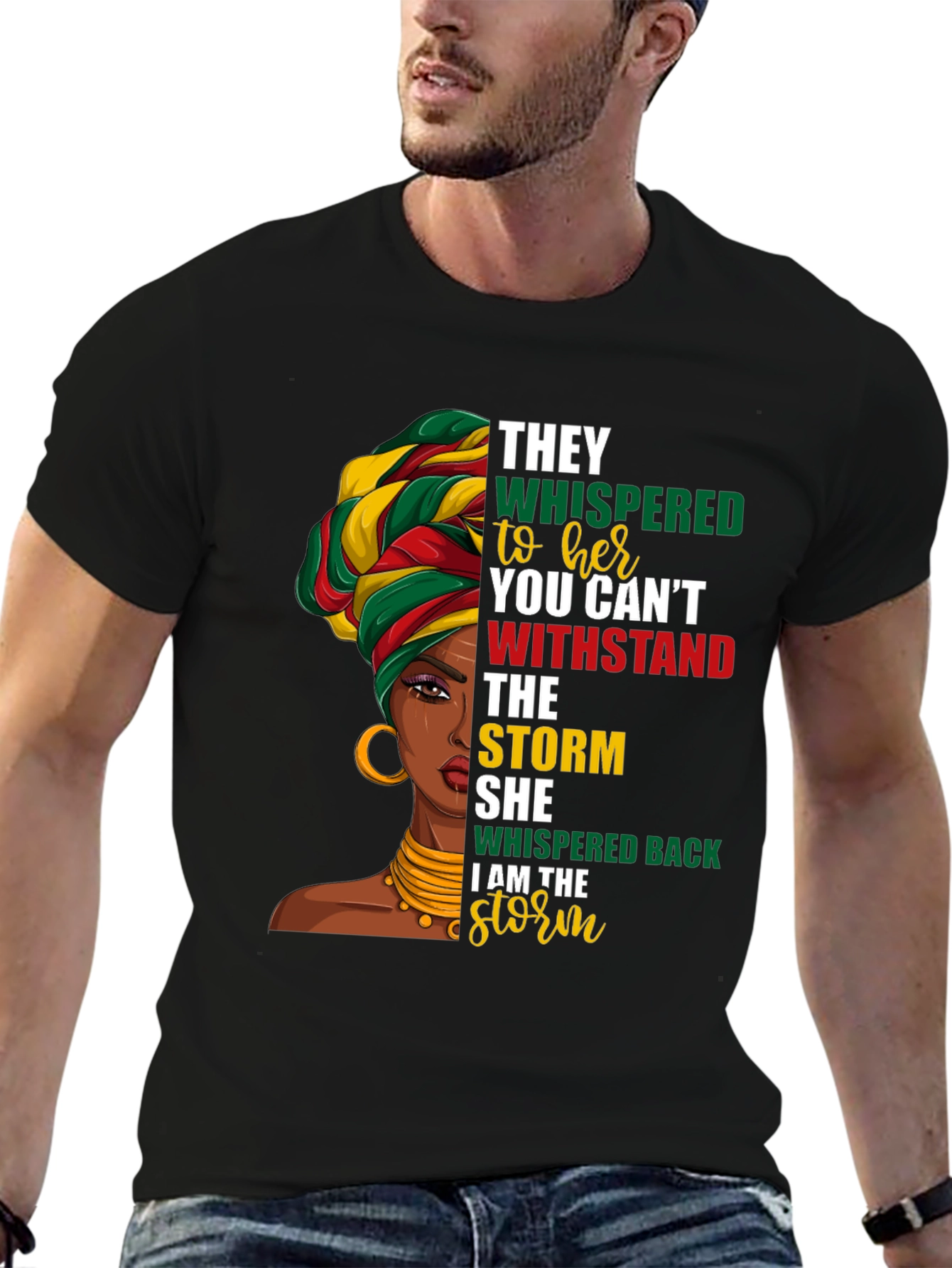 Black I am the Storm Graphic T-Shirt view 6