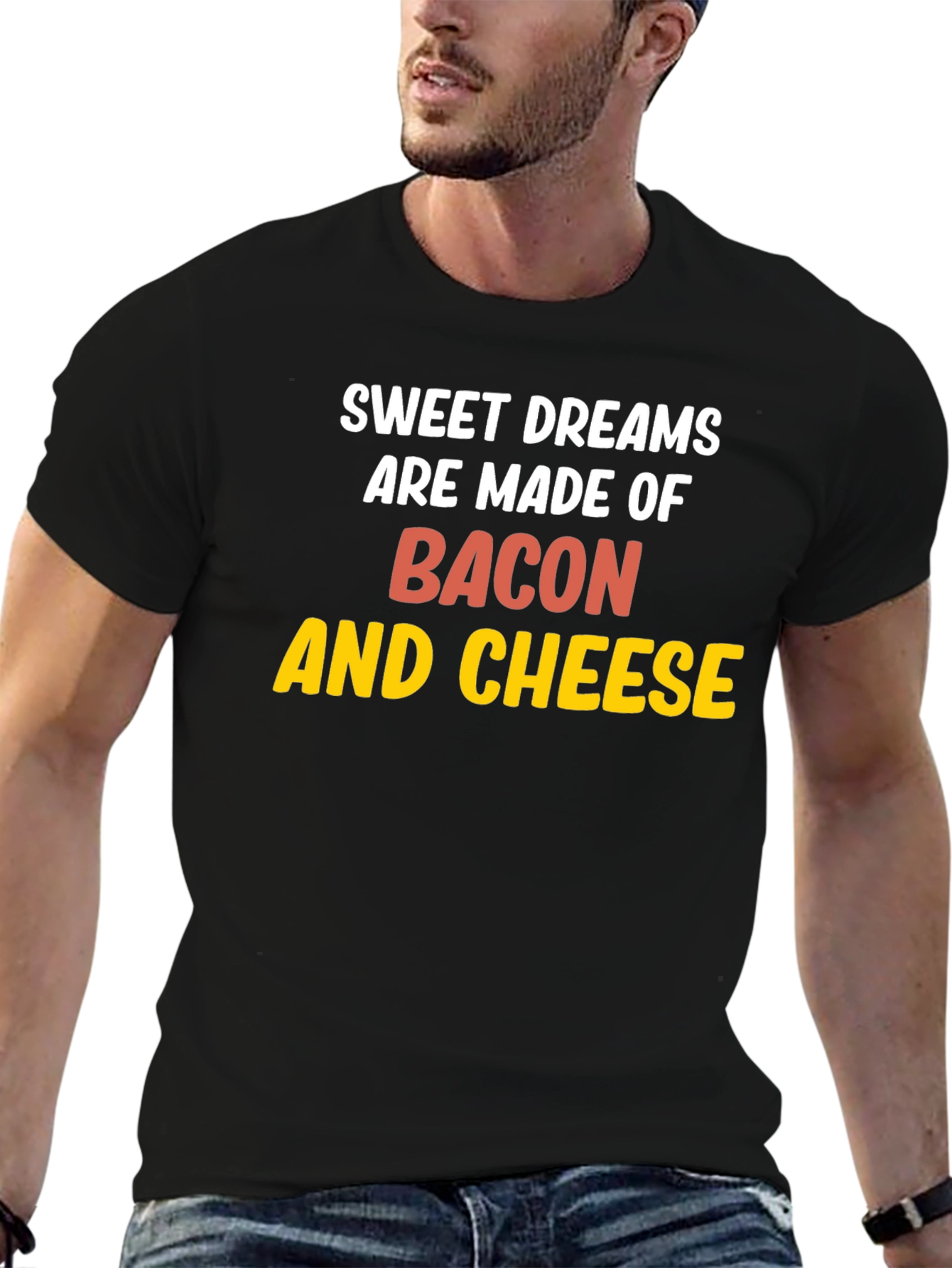 Black Sweet Dreams Bacon & Cheese Graphic Tee view 6
