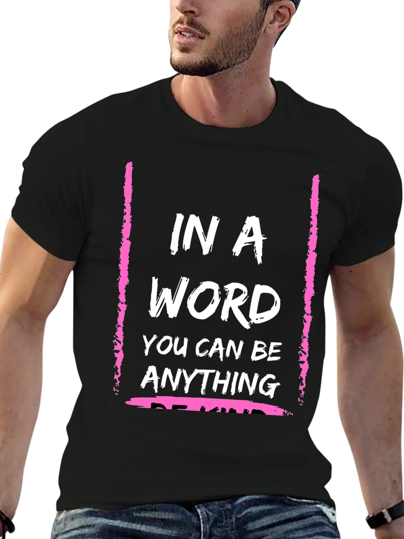 Black In A World Be Kind Graphic Tee view 6