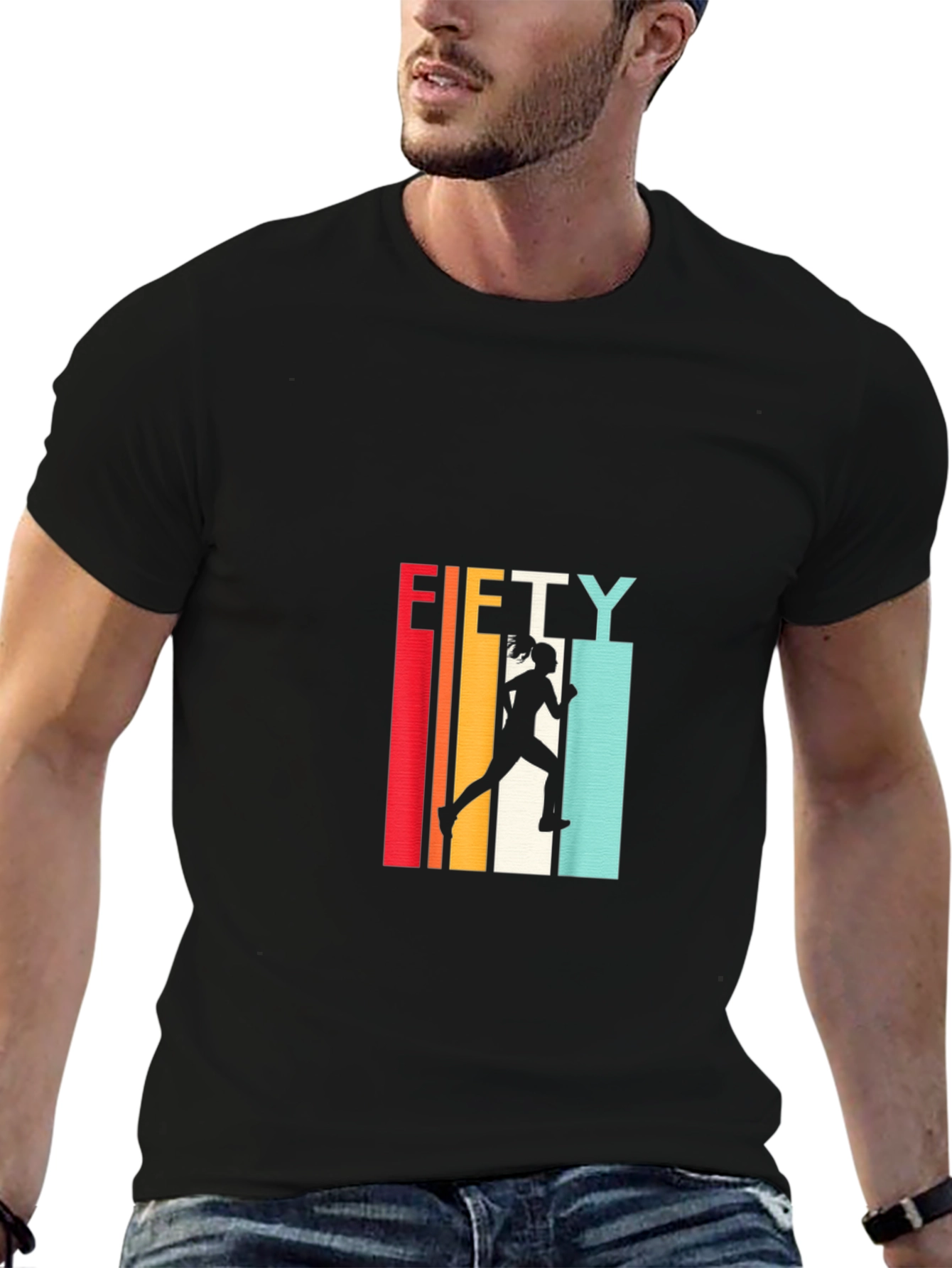 Black Retro Fifty Runner T-Shirt view 6